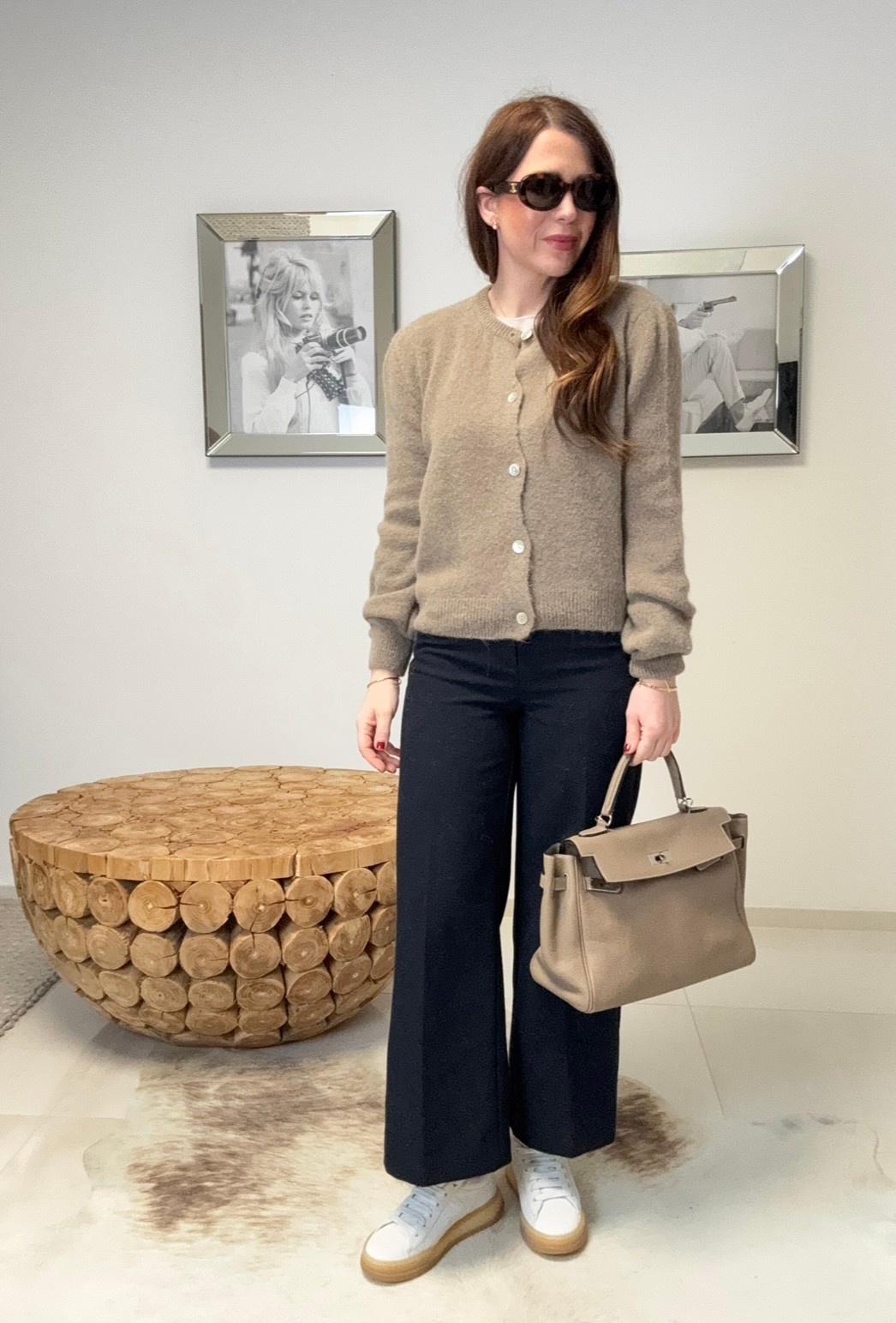 Alpaka-Cardigan - Taupe