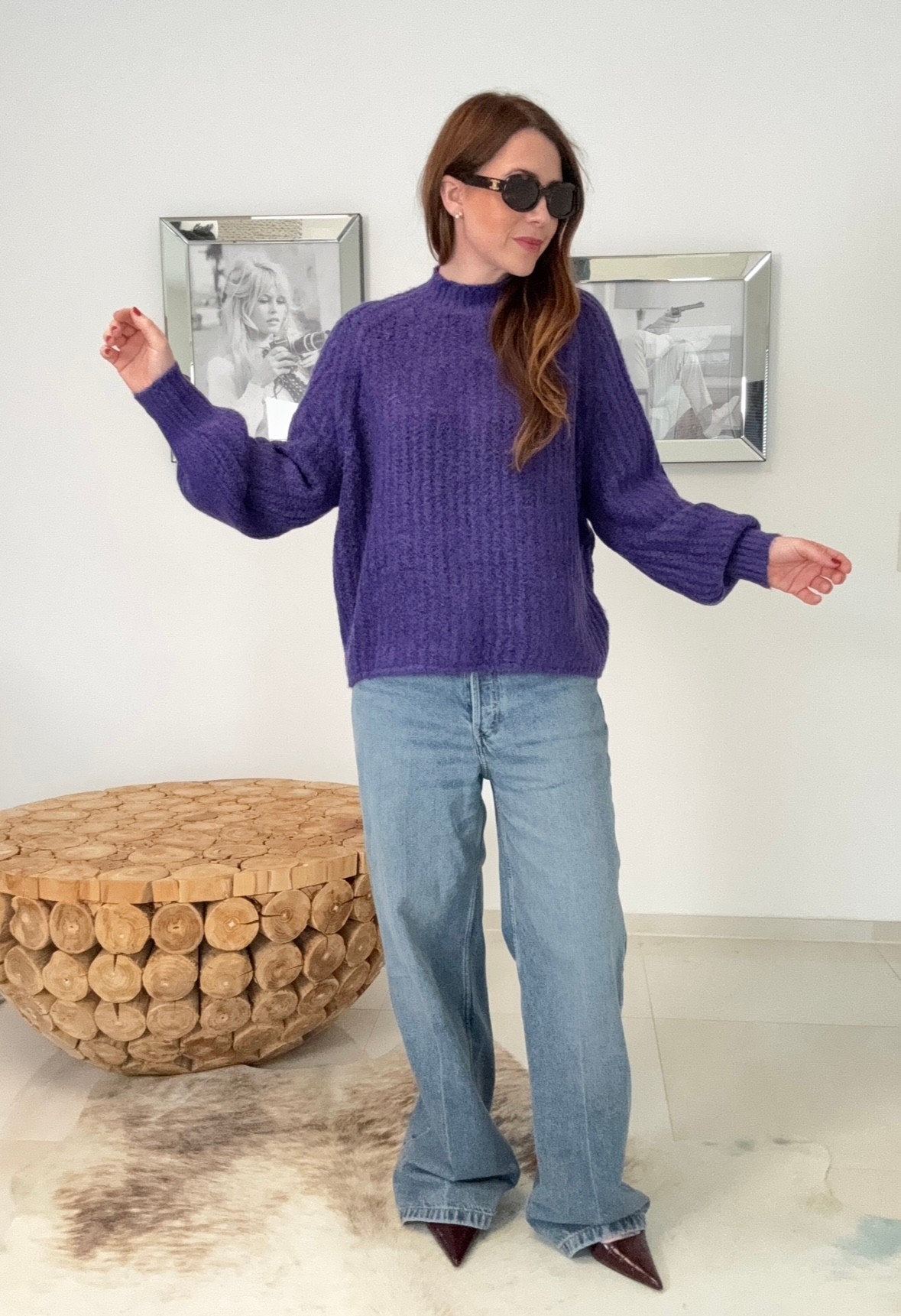 Strickpullover - Lila