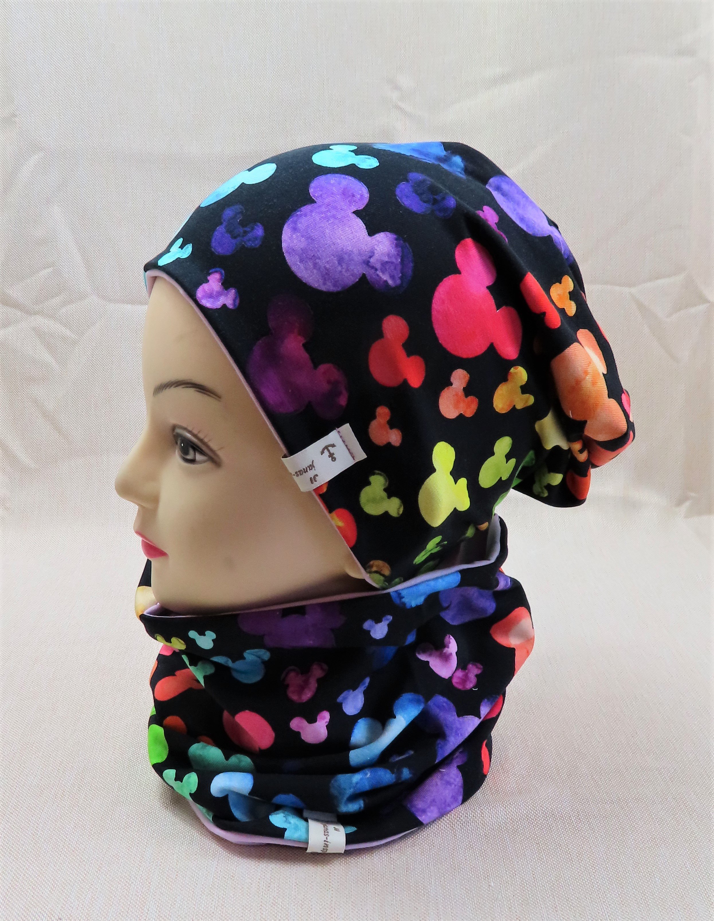 Beanie-Set, Regenbogen-Maus