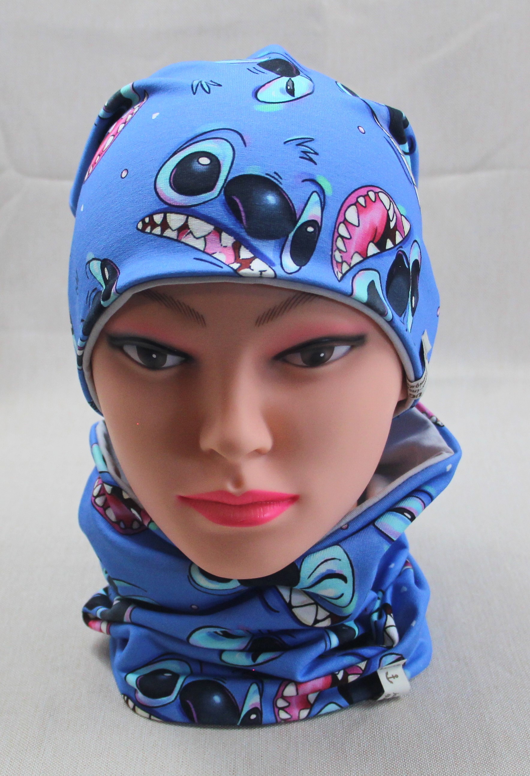 Beanie-Set, verrückte Zähne mit Augen