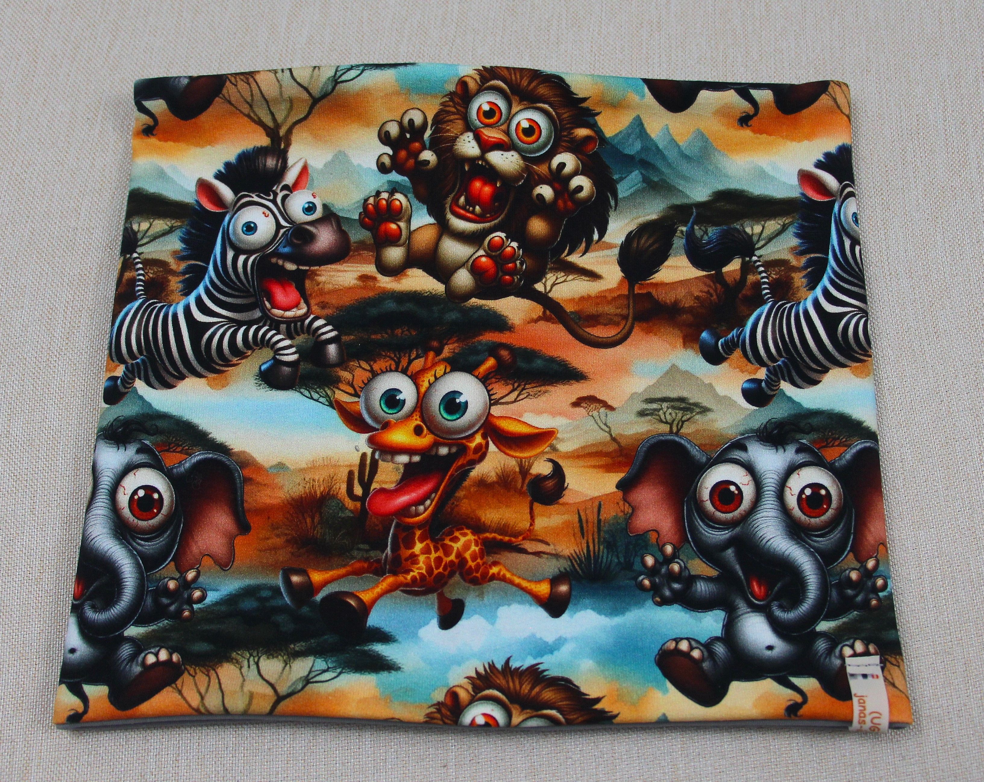 Beanie-Set, verrückte Zootiere