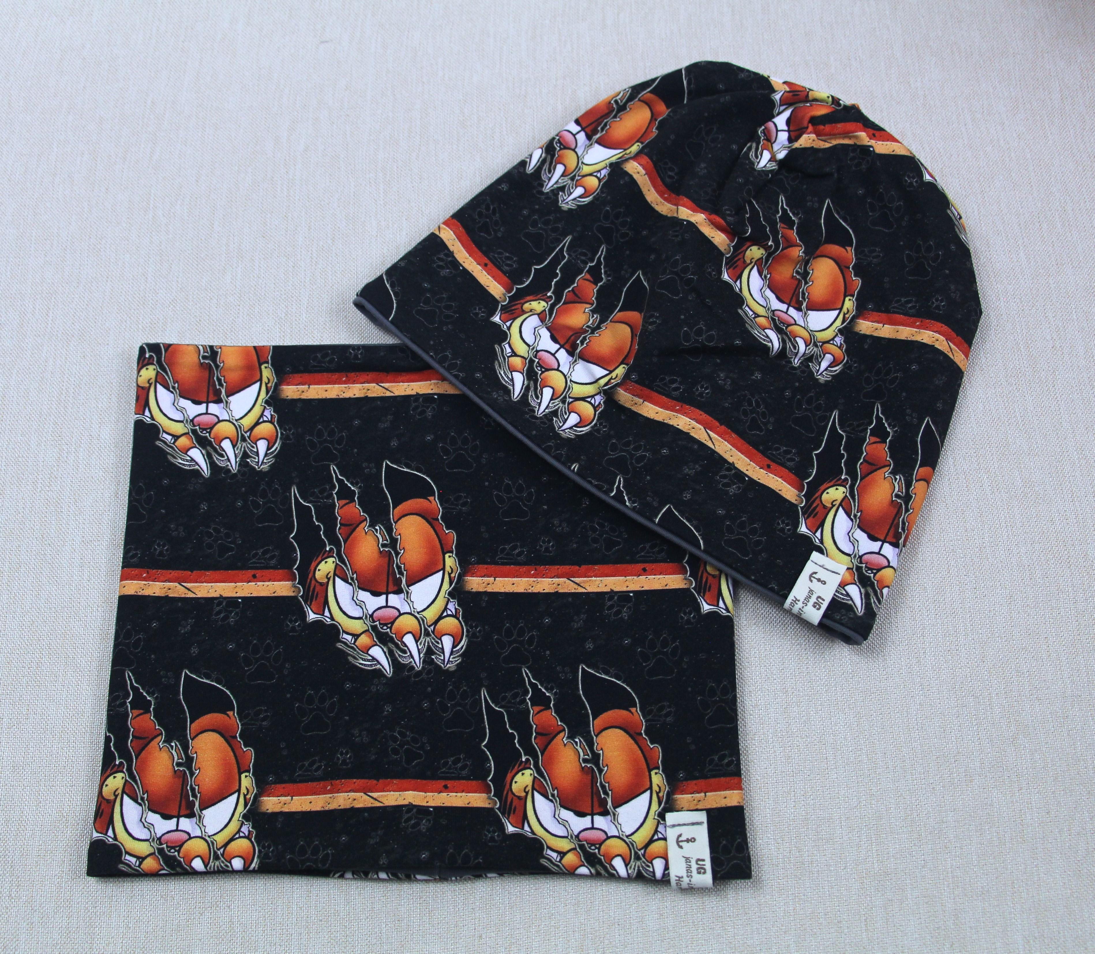 Beanie-Set, Katze mit Klauen