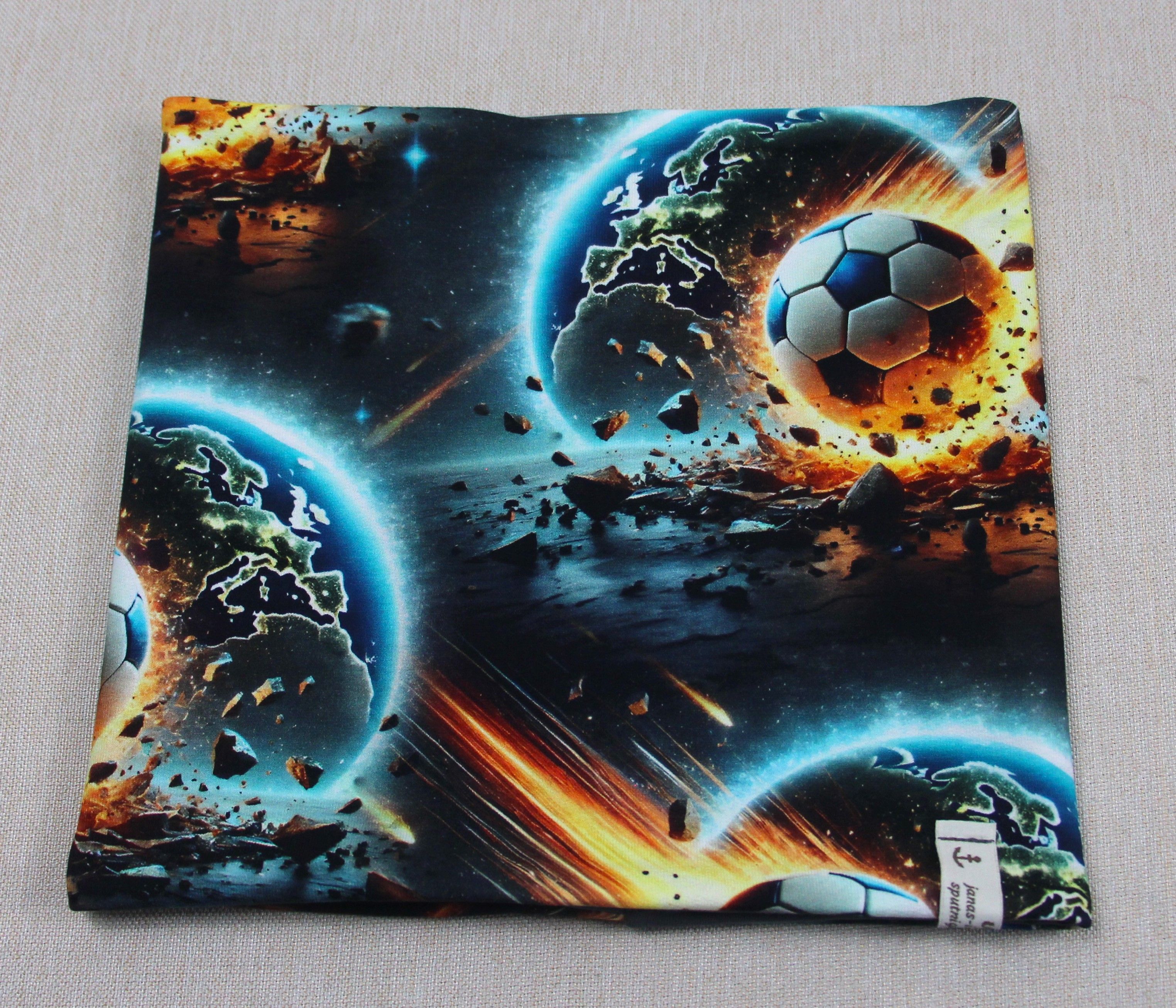Beanie-Set, Fußball, bunt