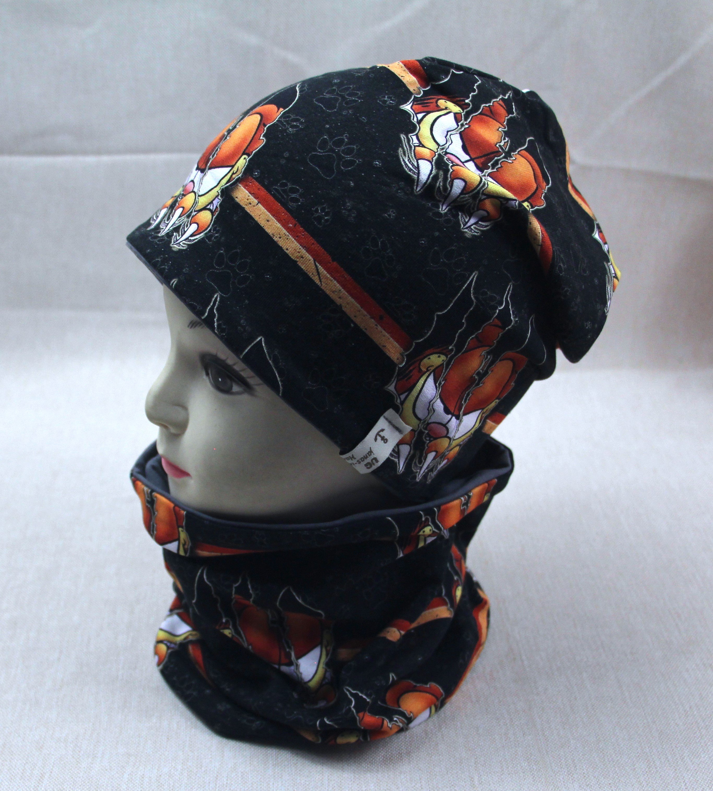 Beanie-Set, Katze mit Klauen