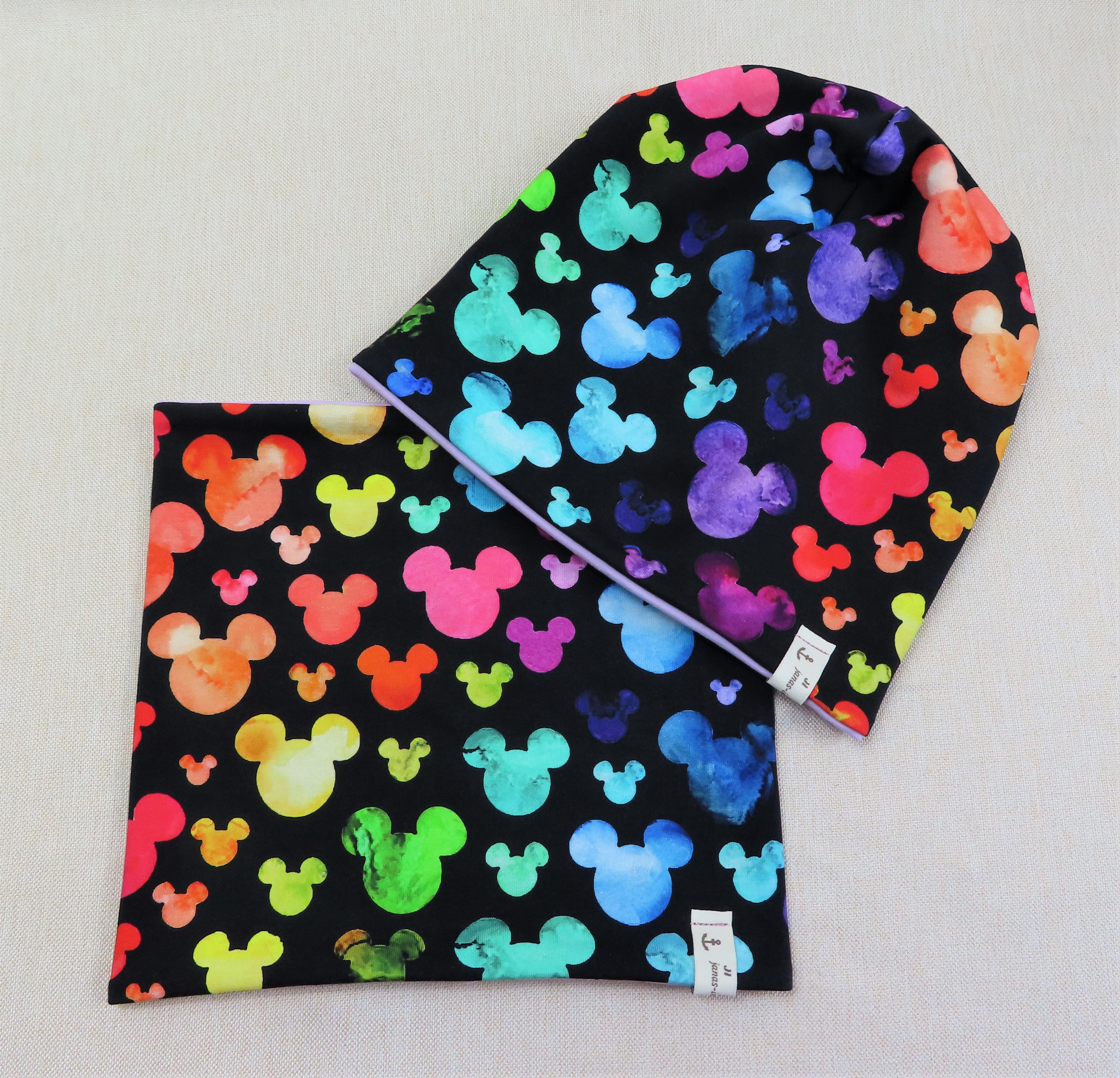 Beanie-Set, Regenbogen-Maus
