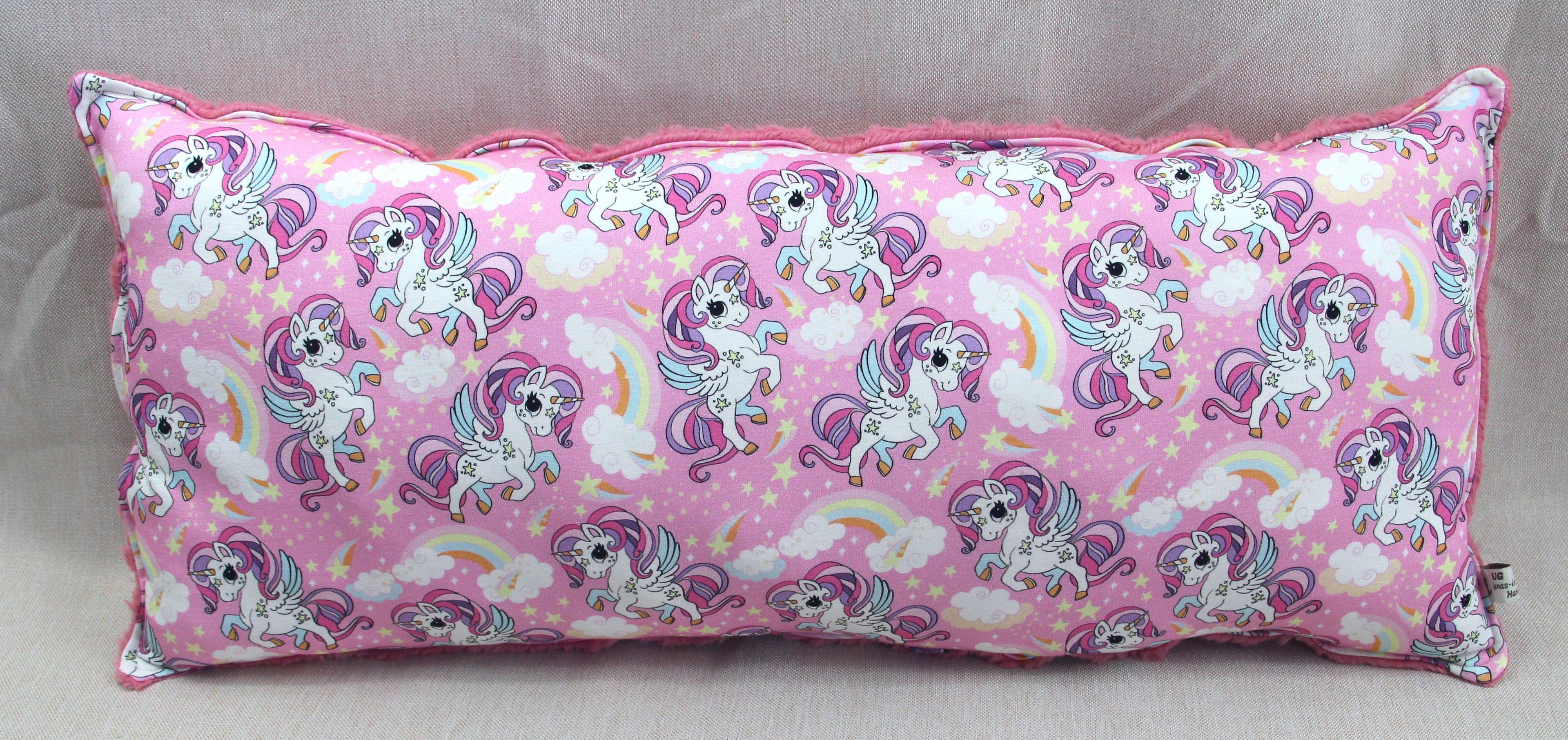 Kuschelkissen, Einhorn rosa, altrosa, 60x30cm