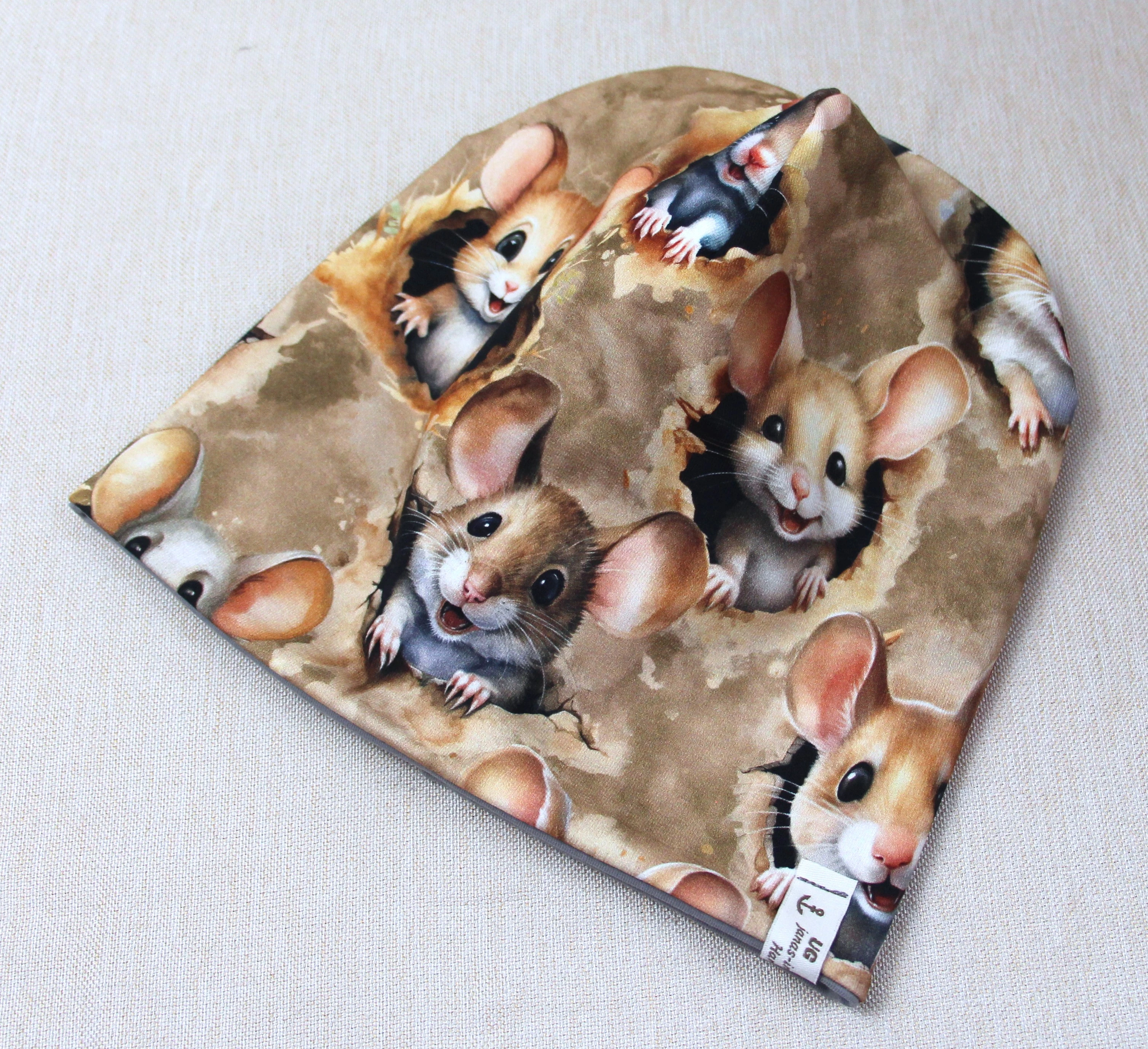 Beanie-Set, Maus mit Hamster