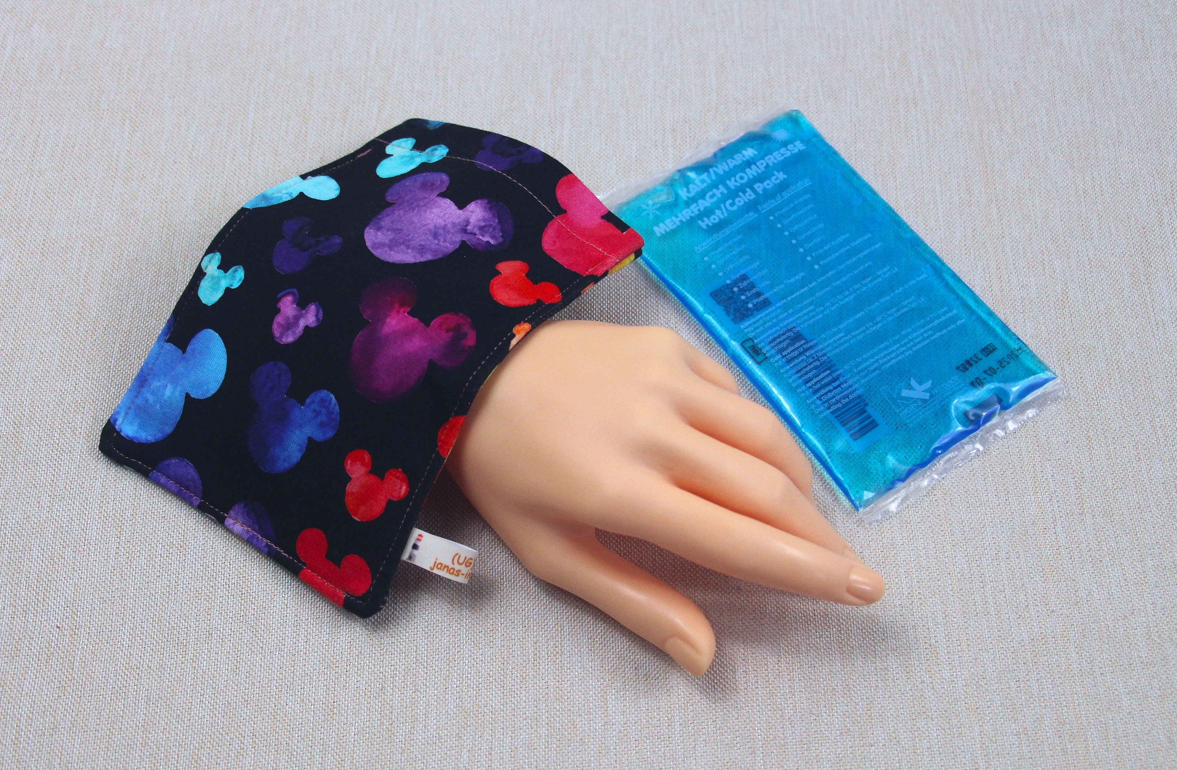 Schutzhülle für Kühl Akku, Regenbogenmaus, 2 Größen