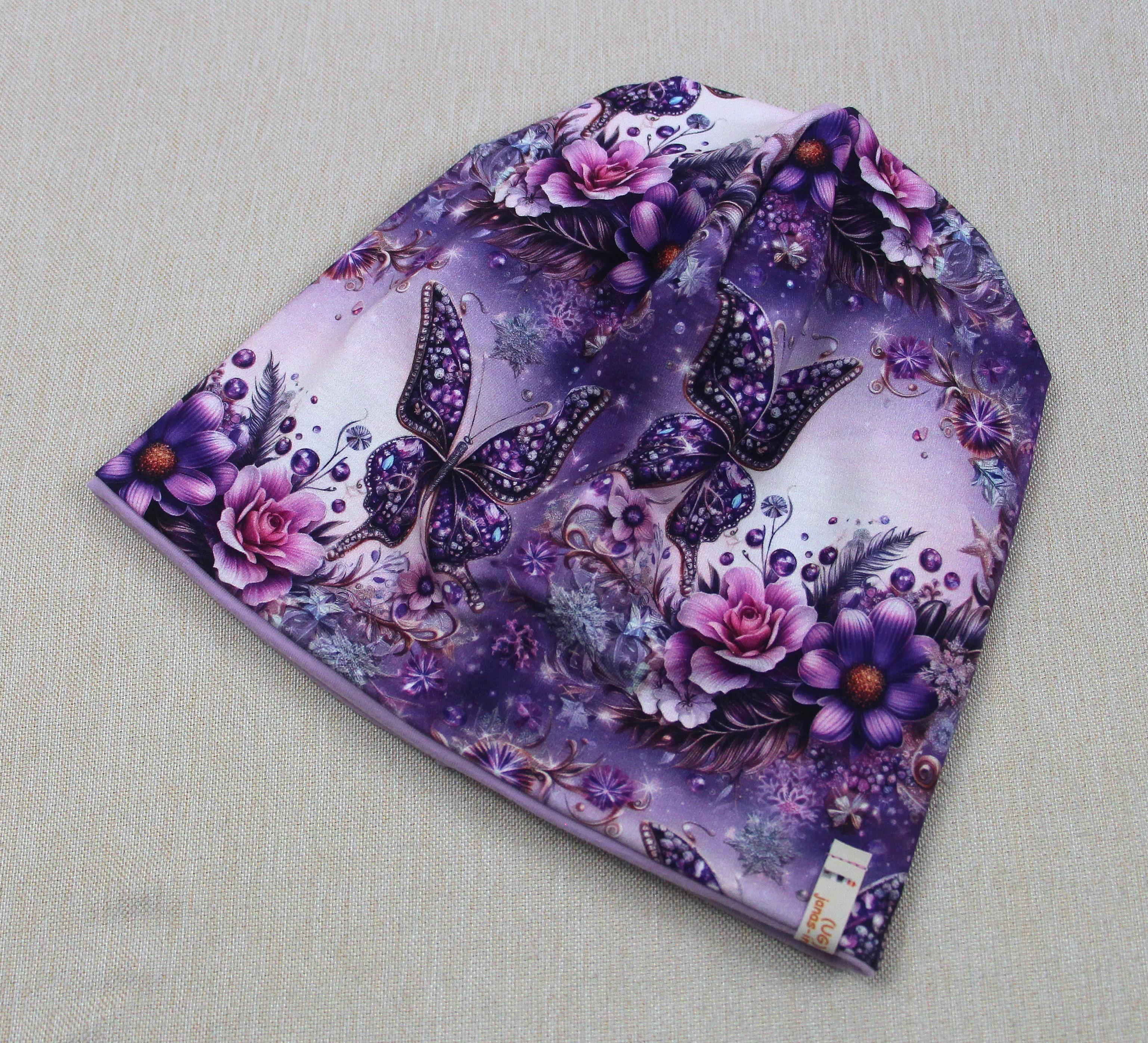 Beanie-Set, Schmetterling, lila
