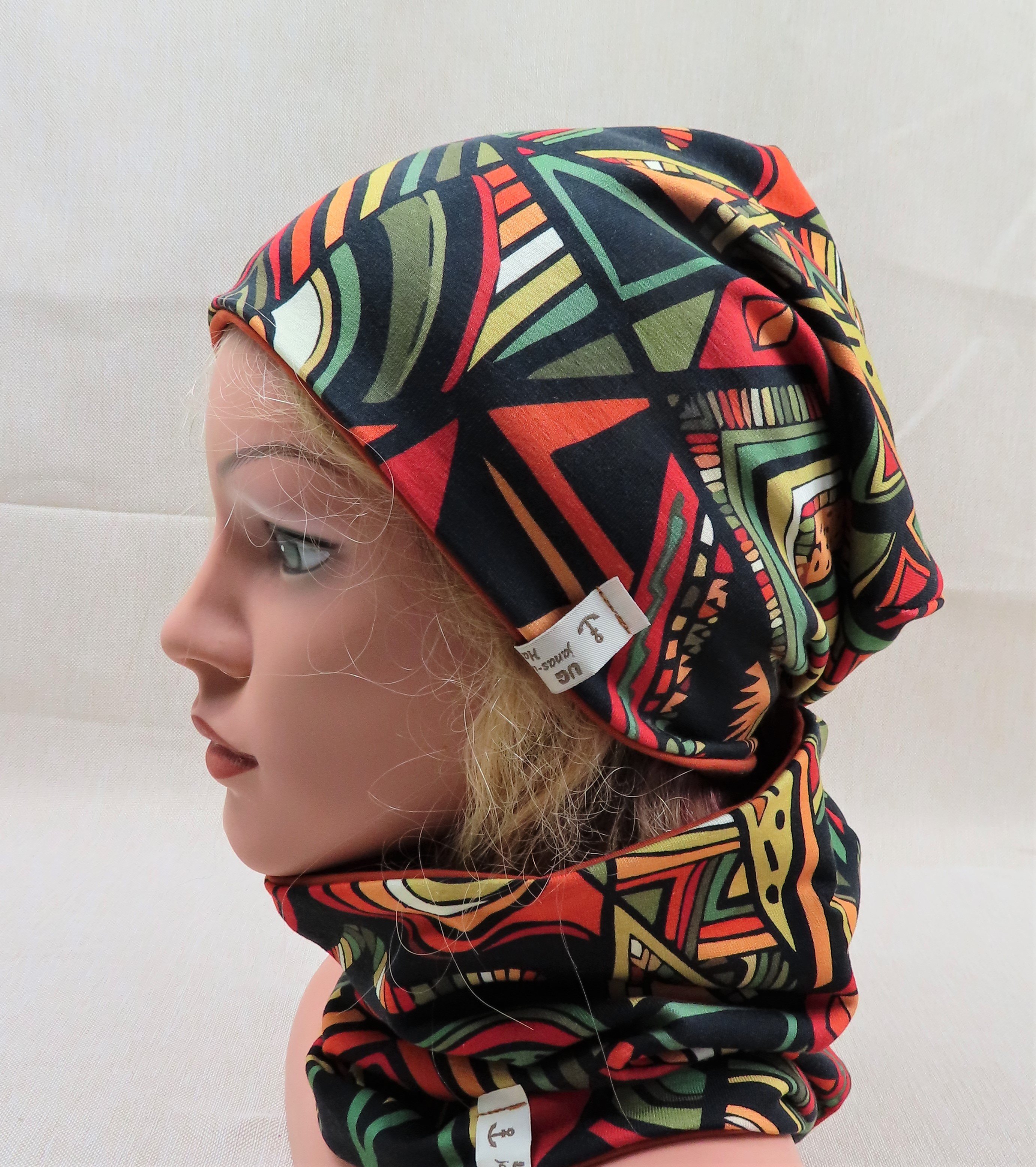 Beanie-Set, Chemomütze, Geoethnic