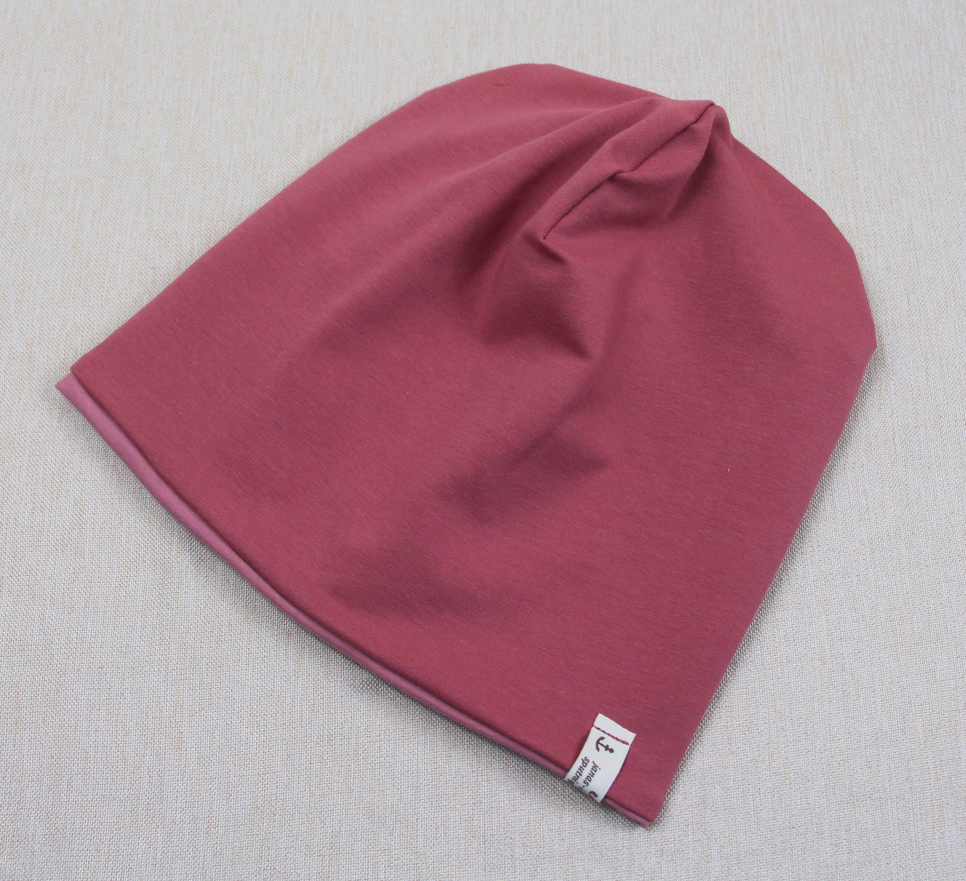 Beanie, Mütze, Chemomütze, Altrosa