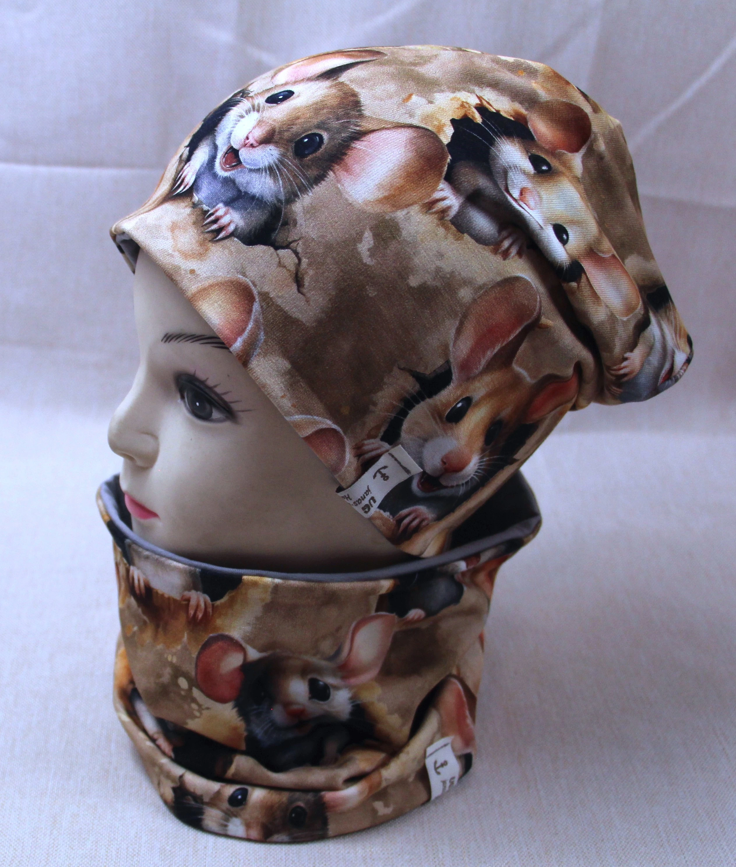 Beanie-Set, Maus mit Hamster