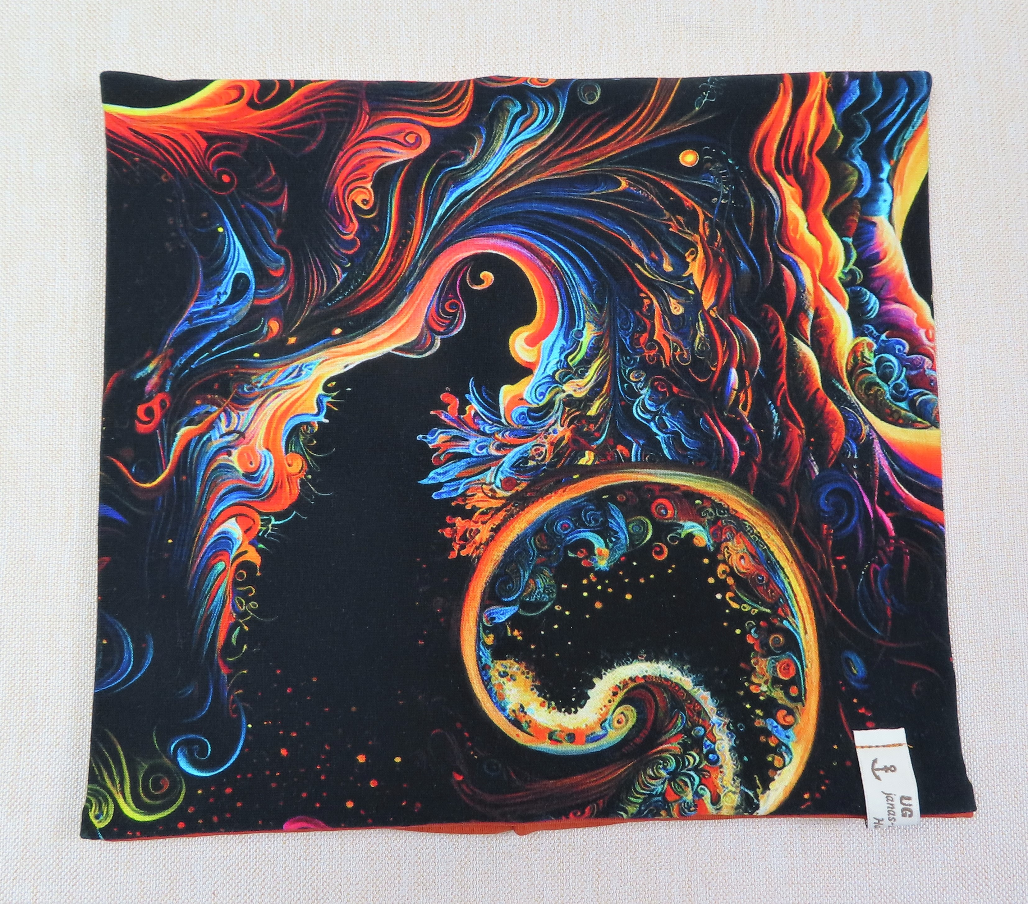 Beanie-Set, Chemomütze, fire fractal