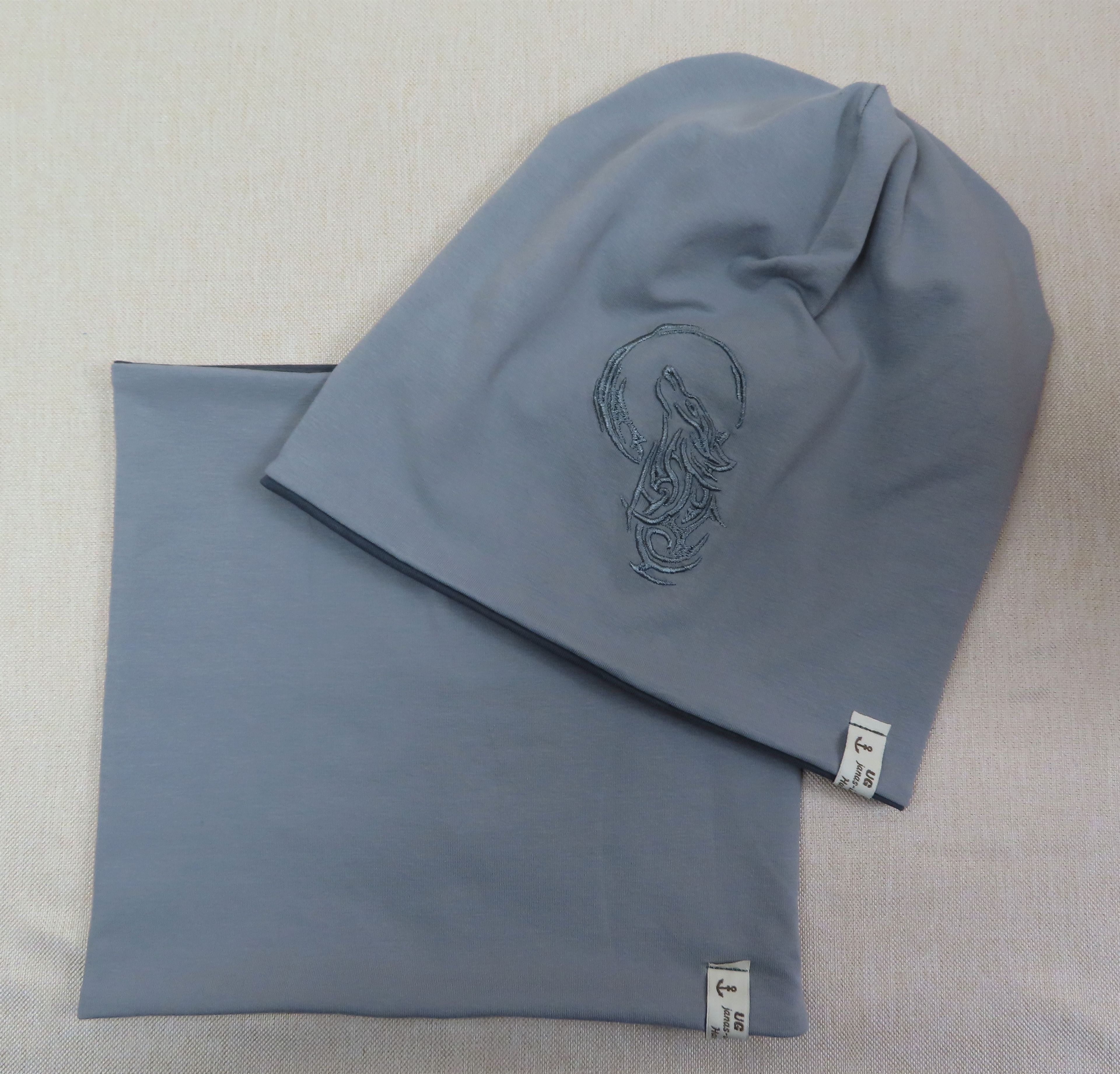 Beanie-Set, Chemomütze, Fenrir, Fenriswolf