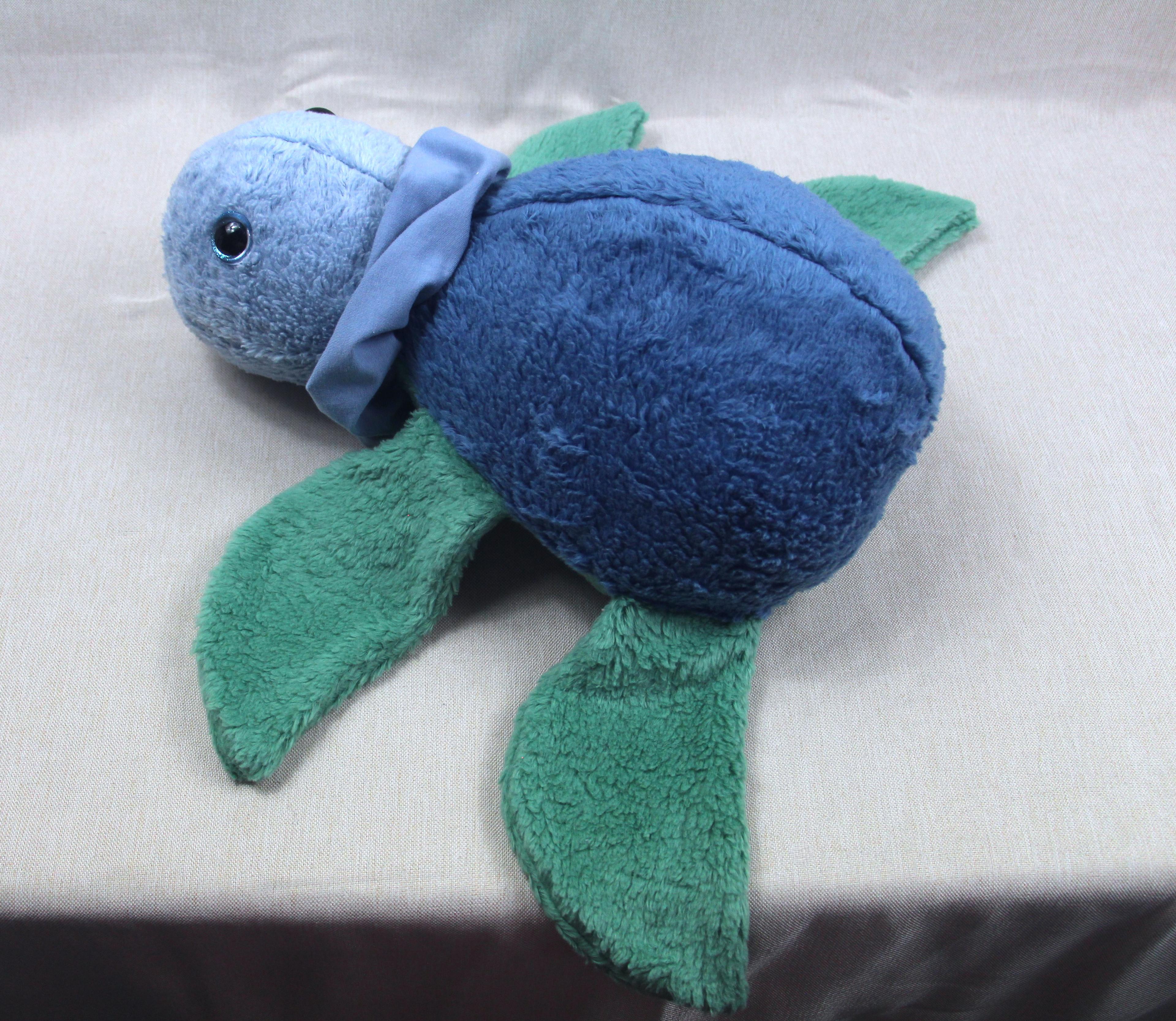 Kuschelkissen, Schildkröte, grün-blau