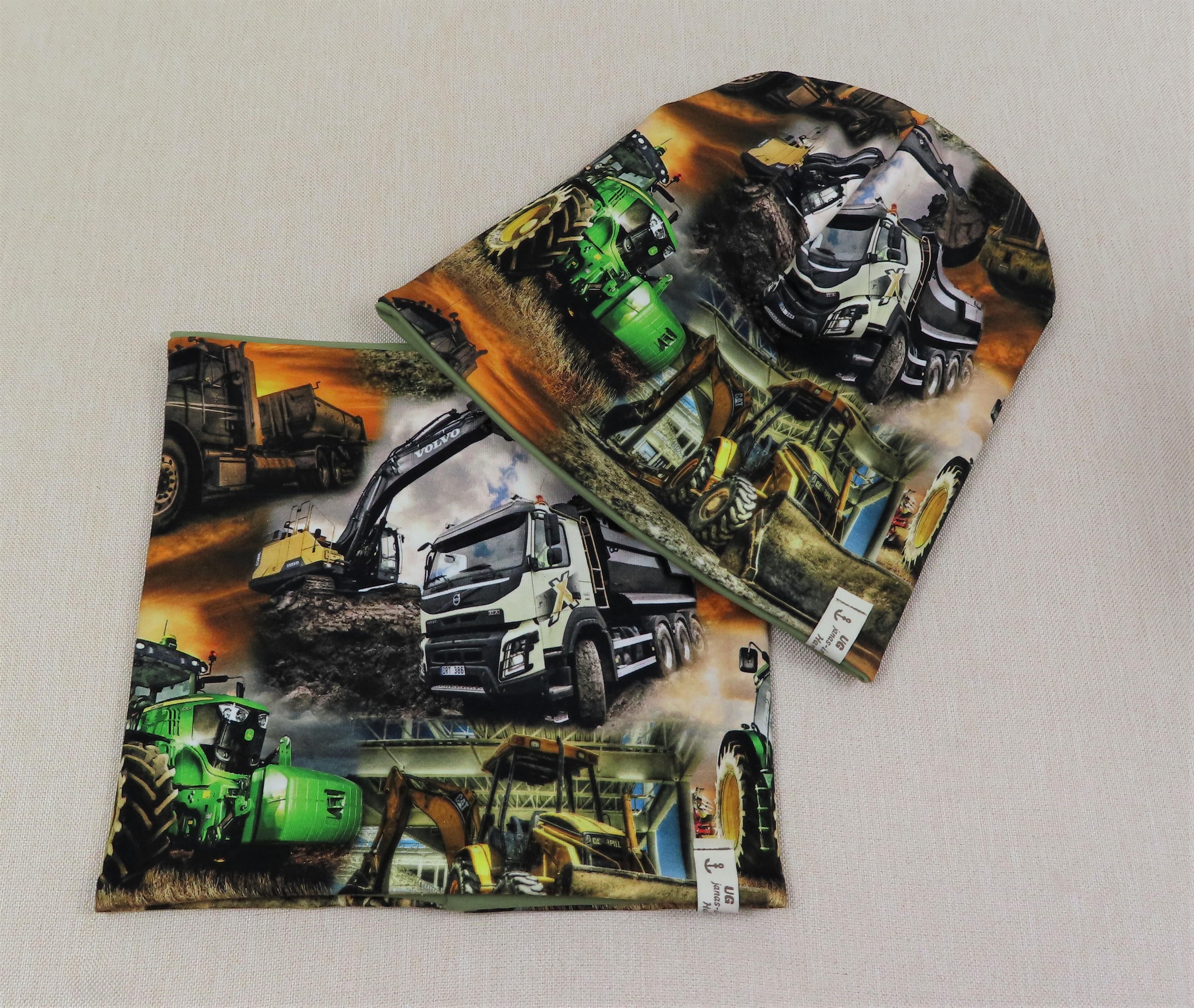 Beanie-Set, Landmaschinen bei der Arbeit