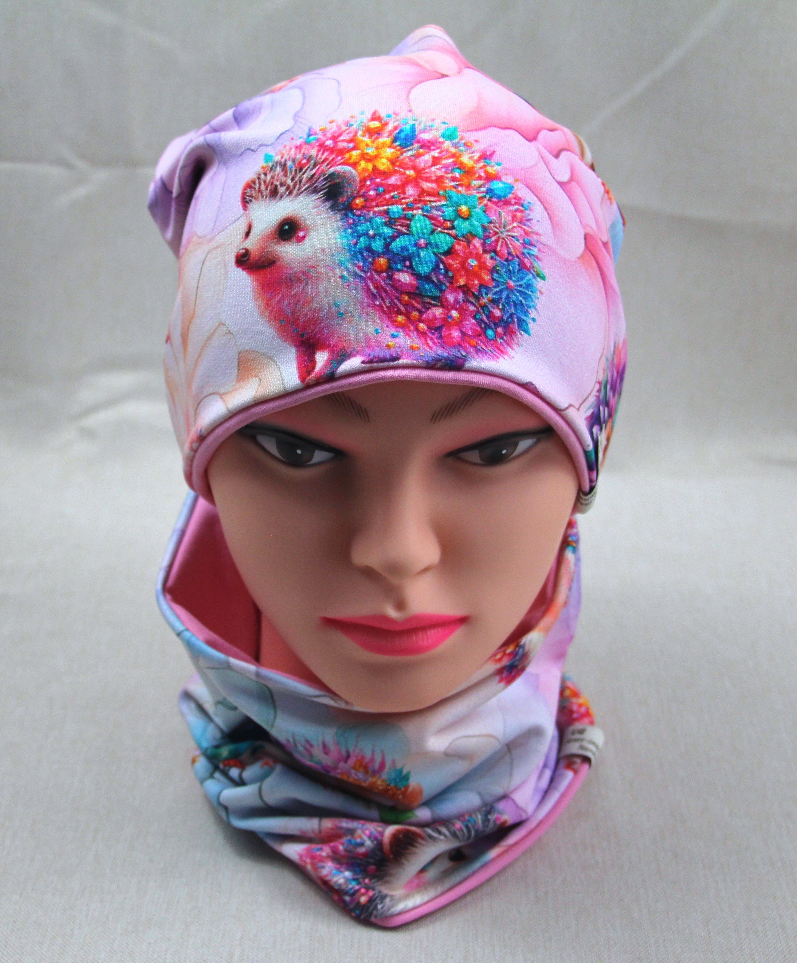 Beanie-Set, Regenbogen-Igel