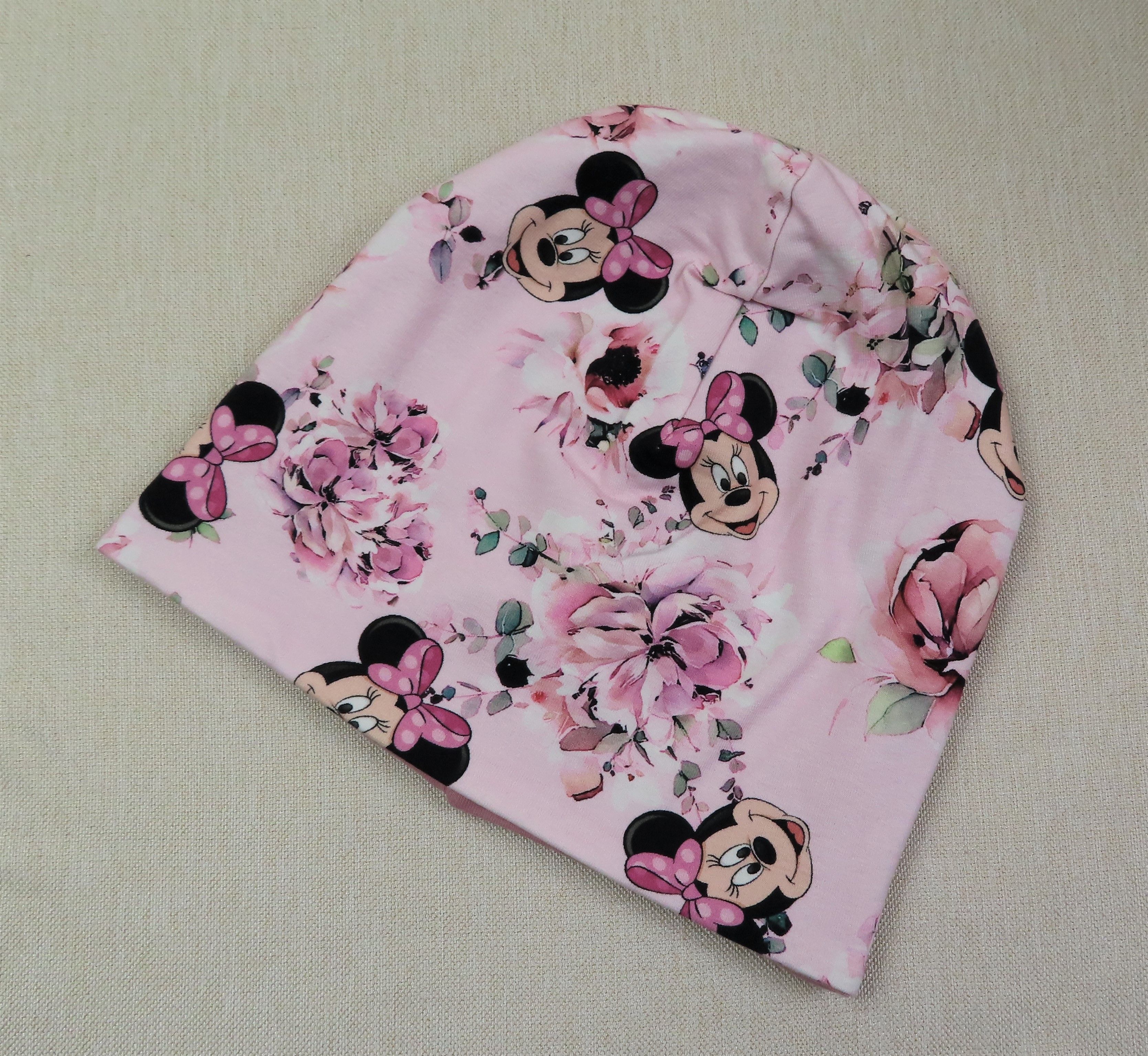 Beanie, Mütze, Maus mit rosa Schleife