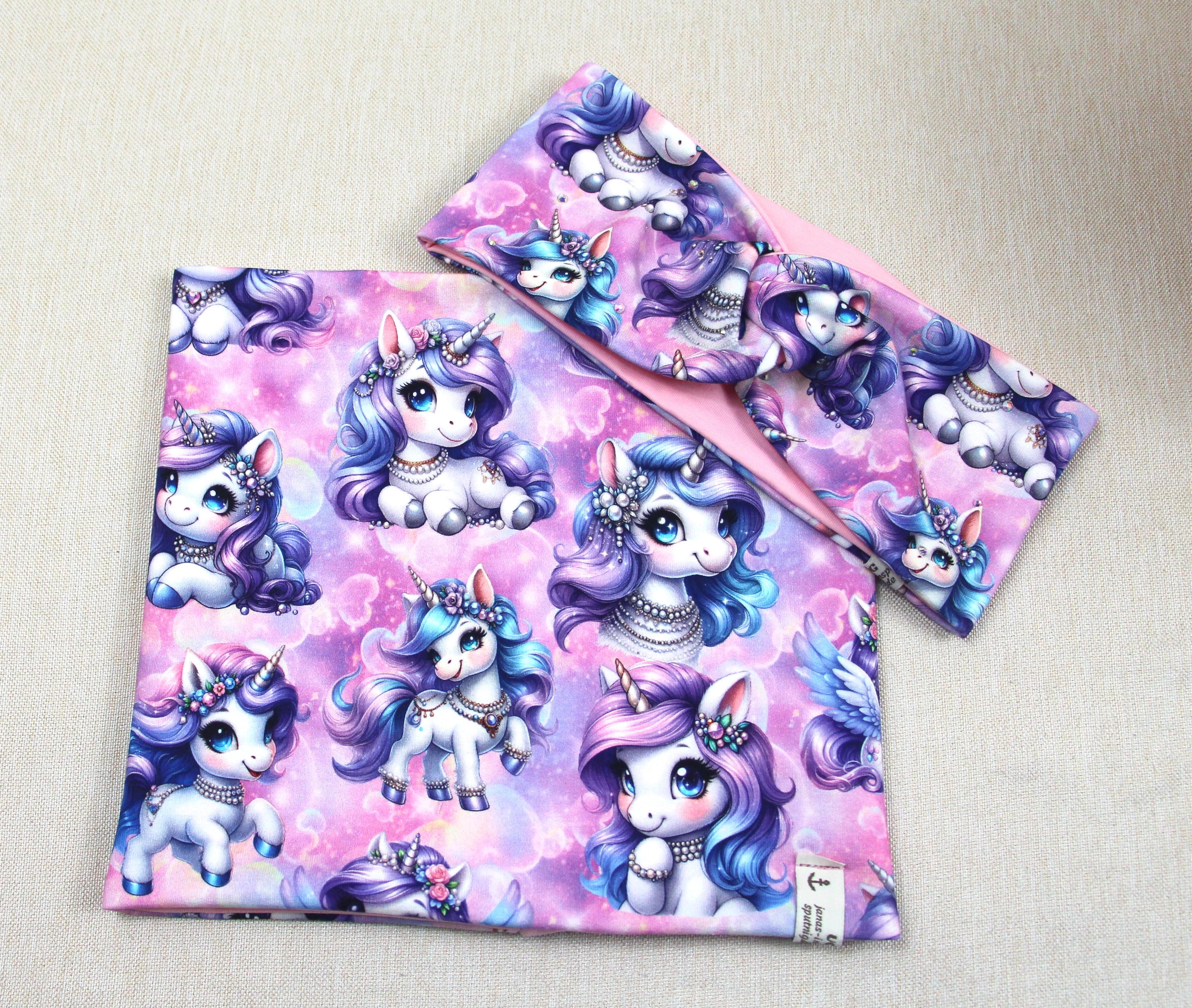 Stirnband-Set, Glitzer-Einhorn