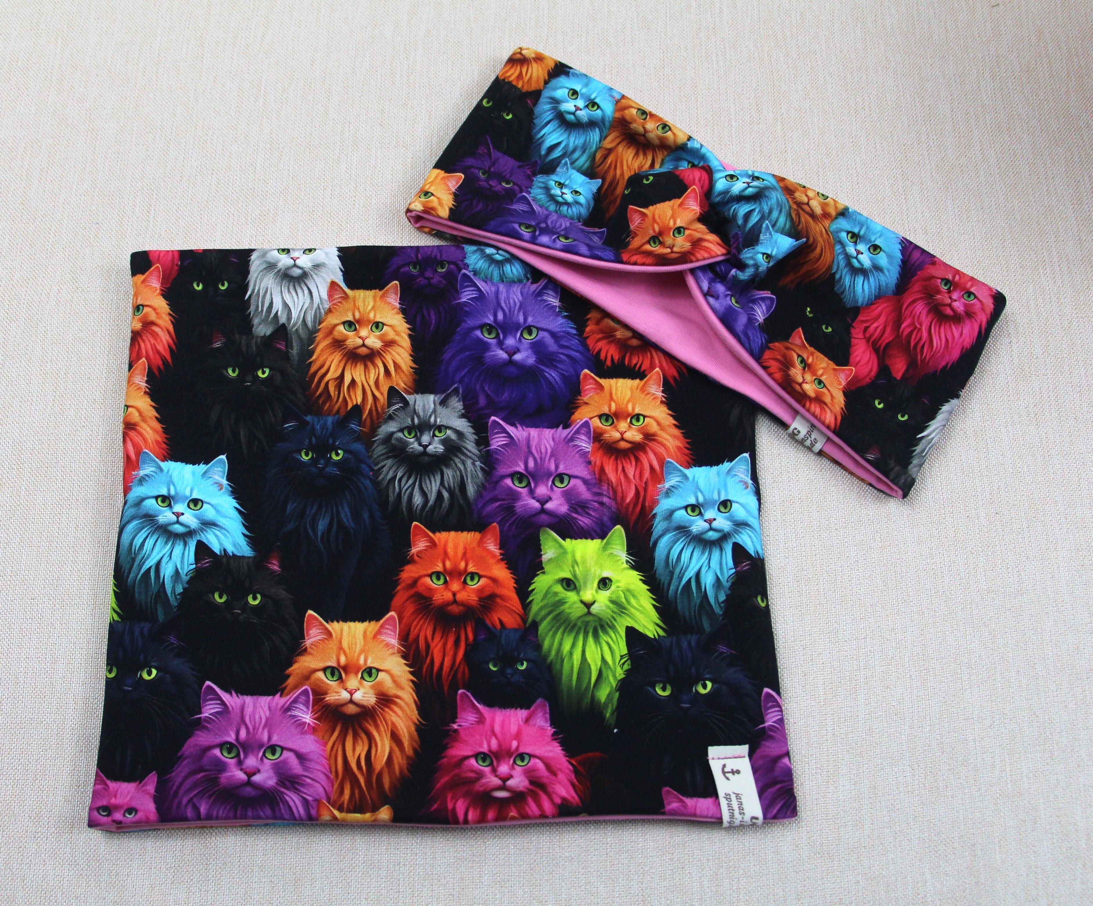 Stirnband-Set, Regenbogen-Katze