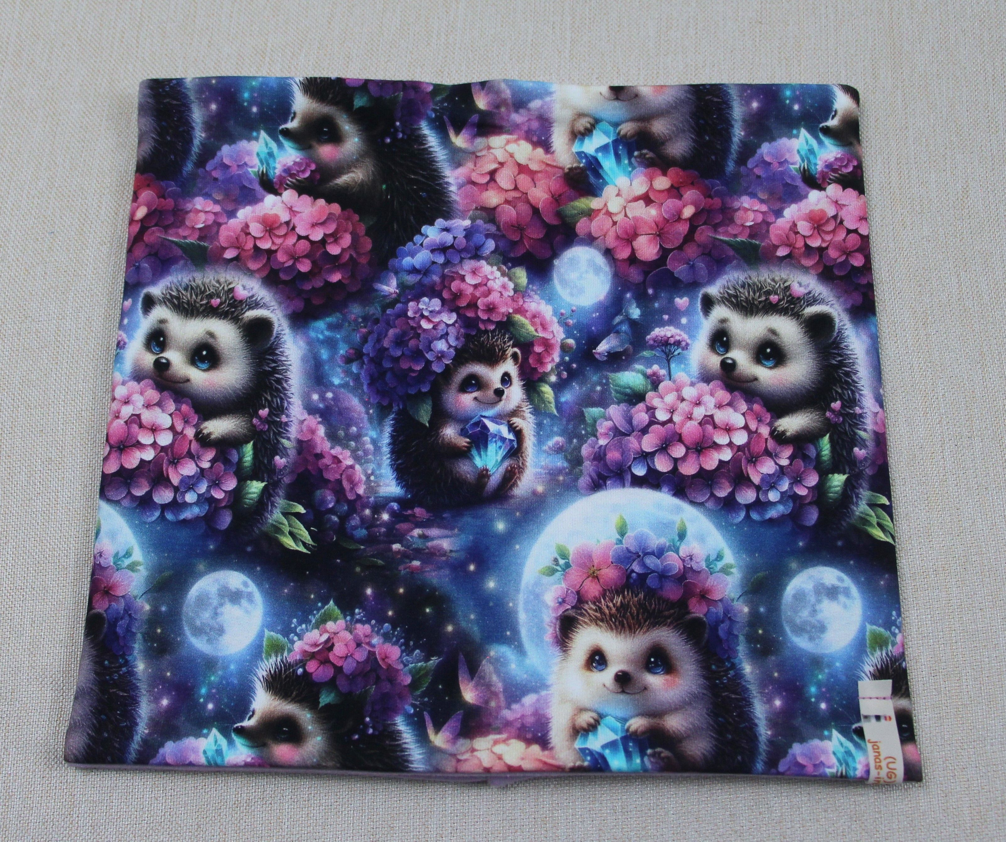 Beanie-Set, Igel mit Blumen