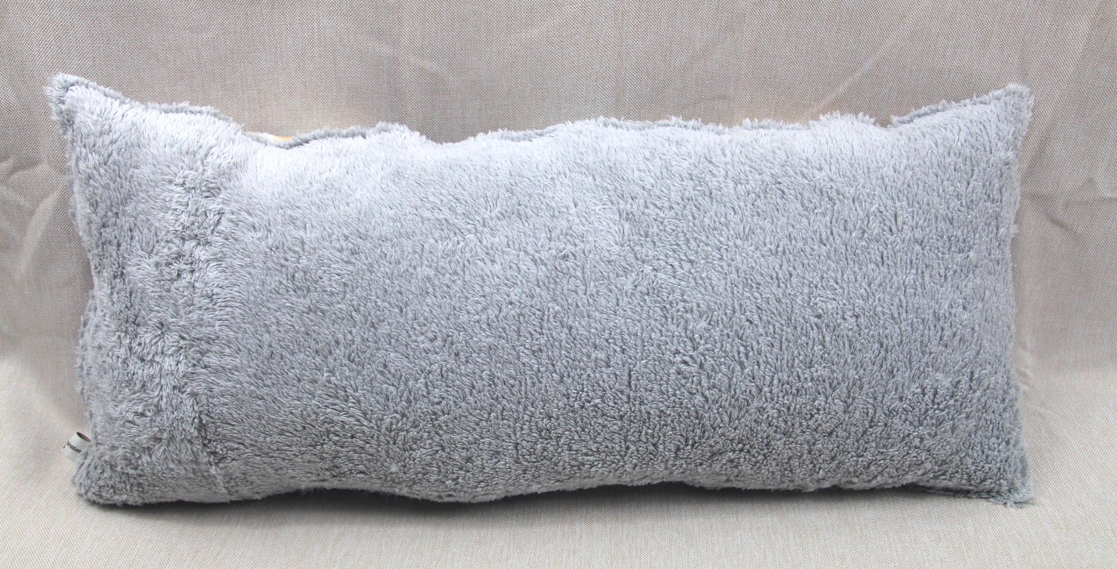Kuschelkissen, Lokomotive, grau, 60x30cm