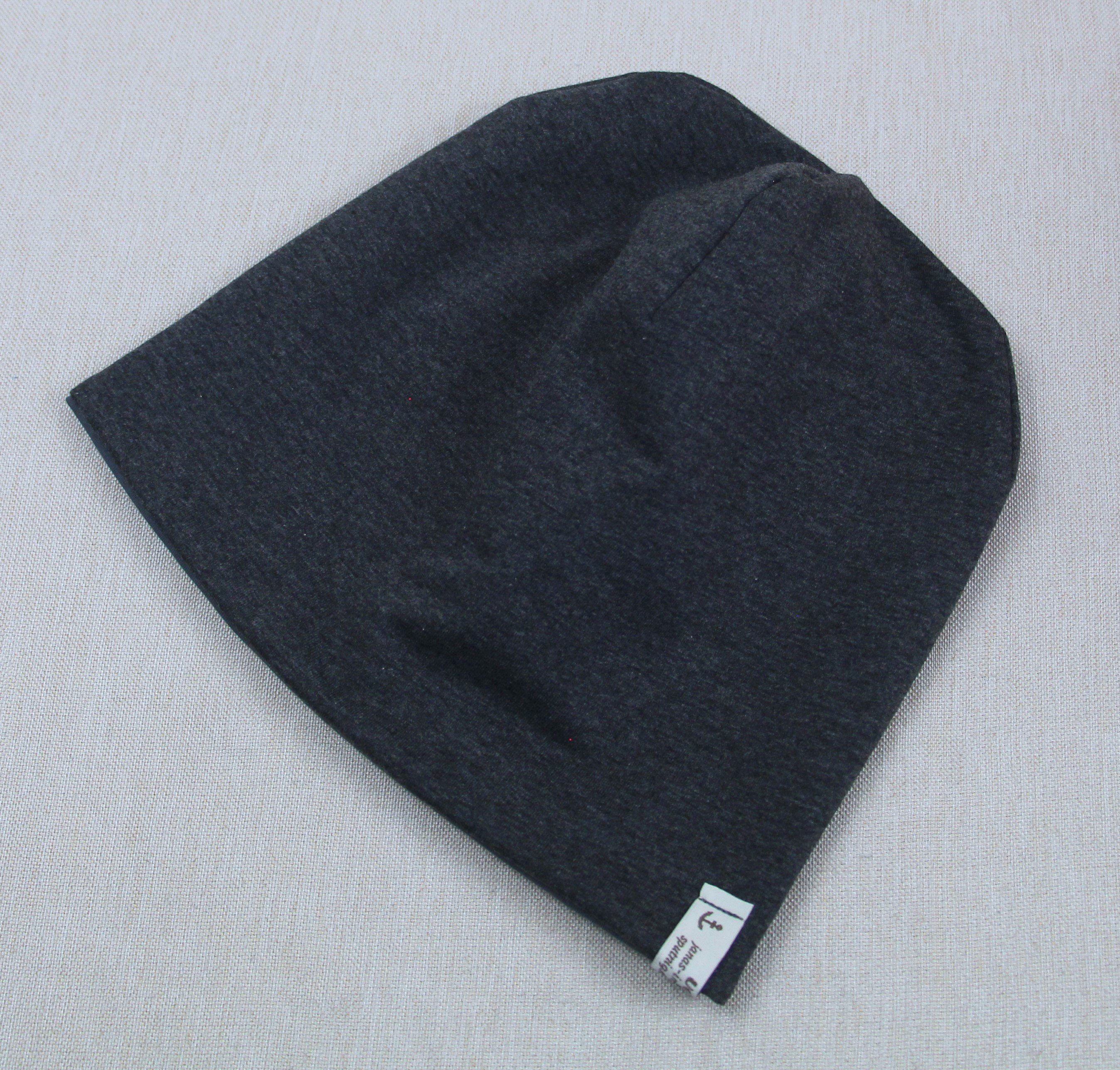 Beanie, Mütze, Chemomütze, dunkelgrau-meliert