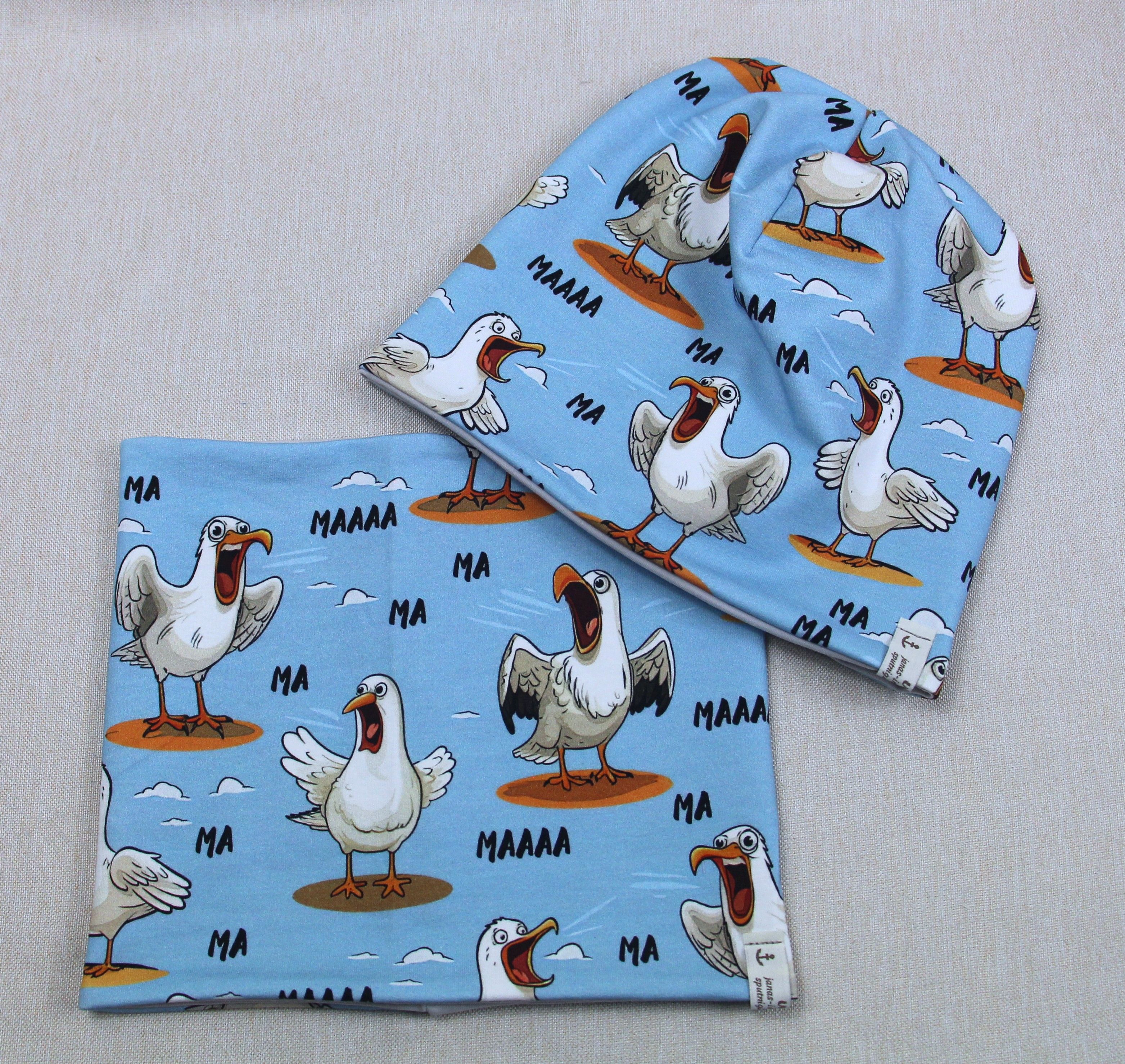 Beanie-Set, Chemomütze, Möwengeschrei