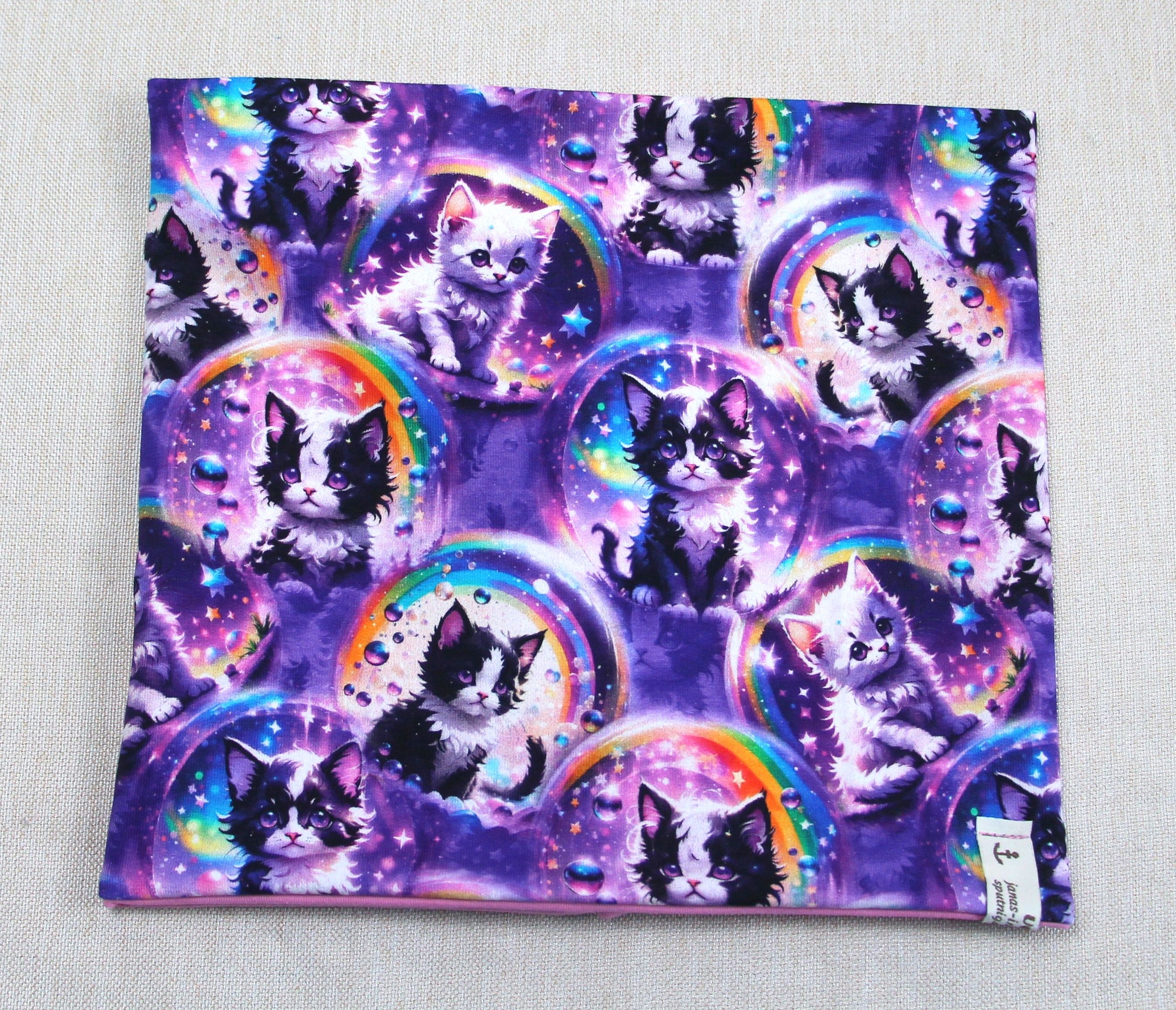 Beanie-Set, Katze im Regenbogen