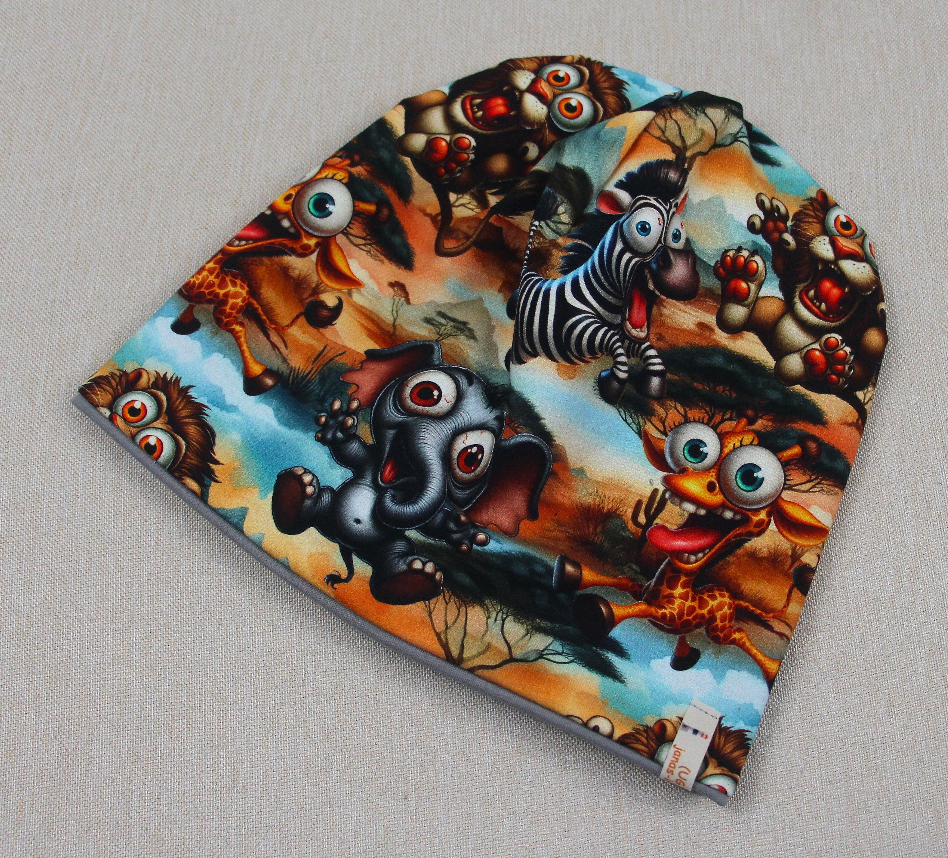 Beanie-Set, verrückte Zootiere