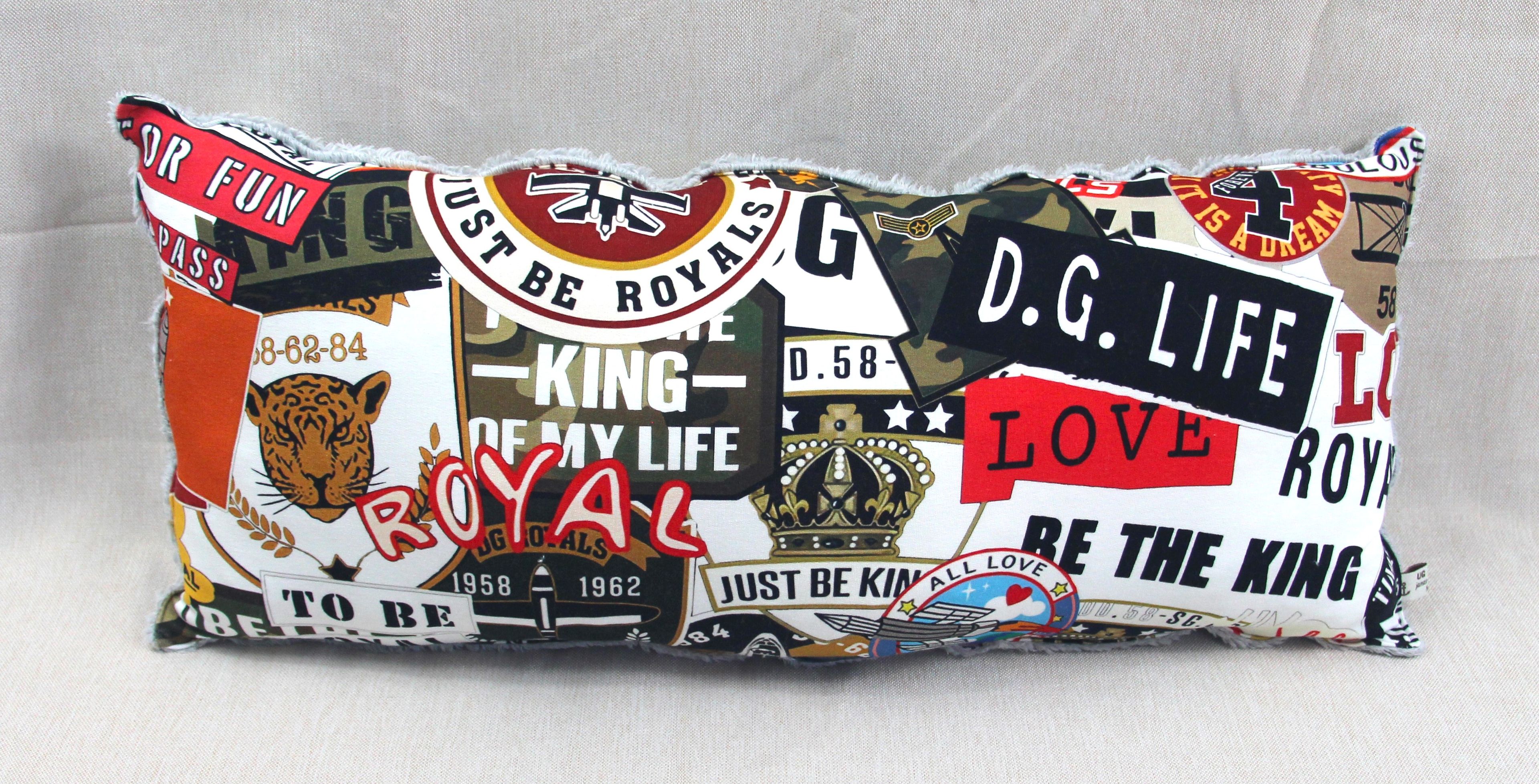 Kuschelkissen, King Royal, grau, 60x30cm