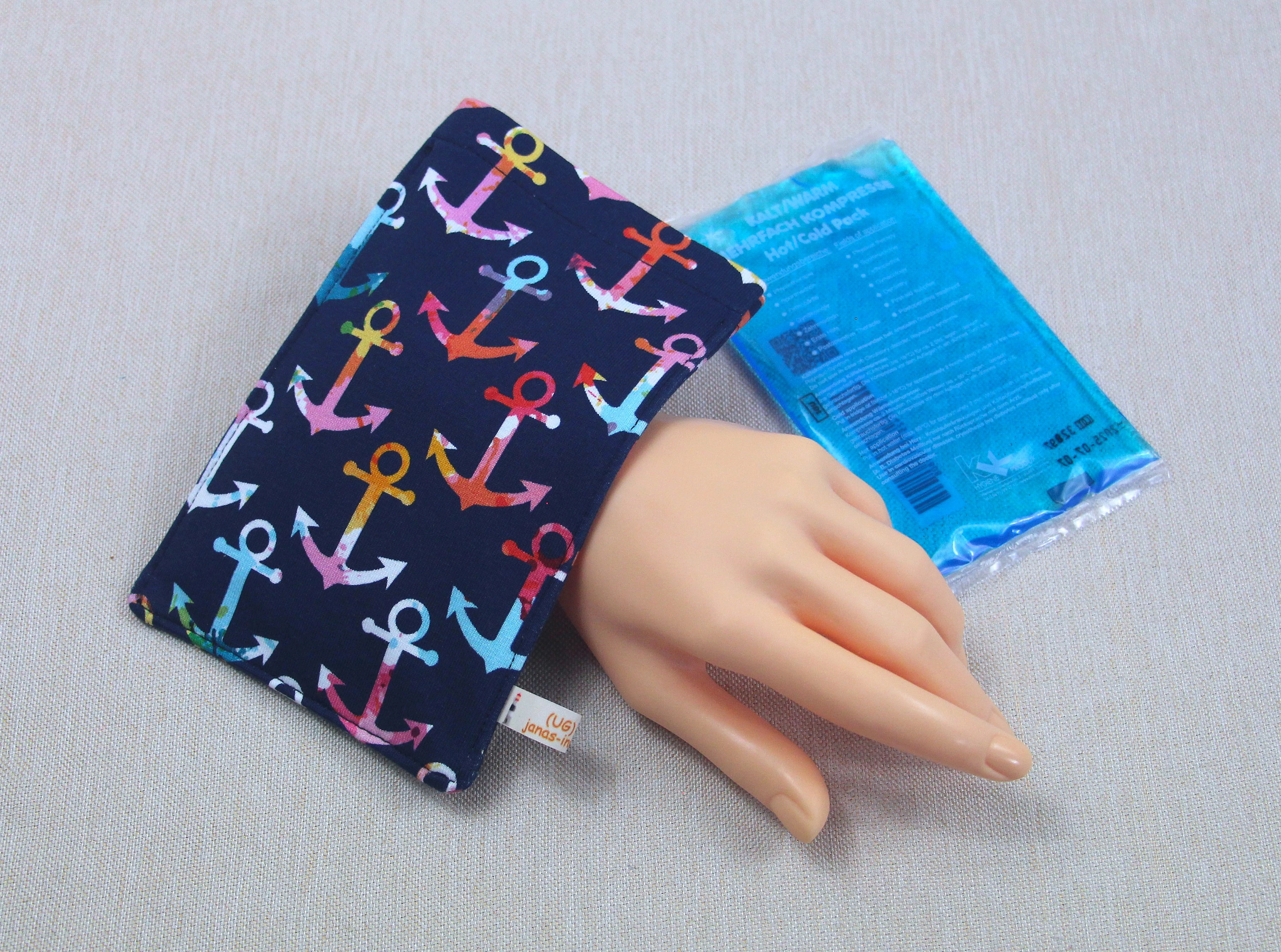 Schutzhülle für Kühl Akku, Anker, Regenbogen, 2 Größen