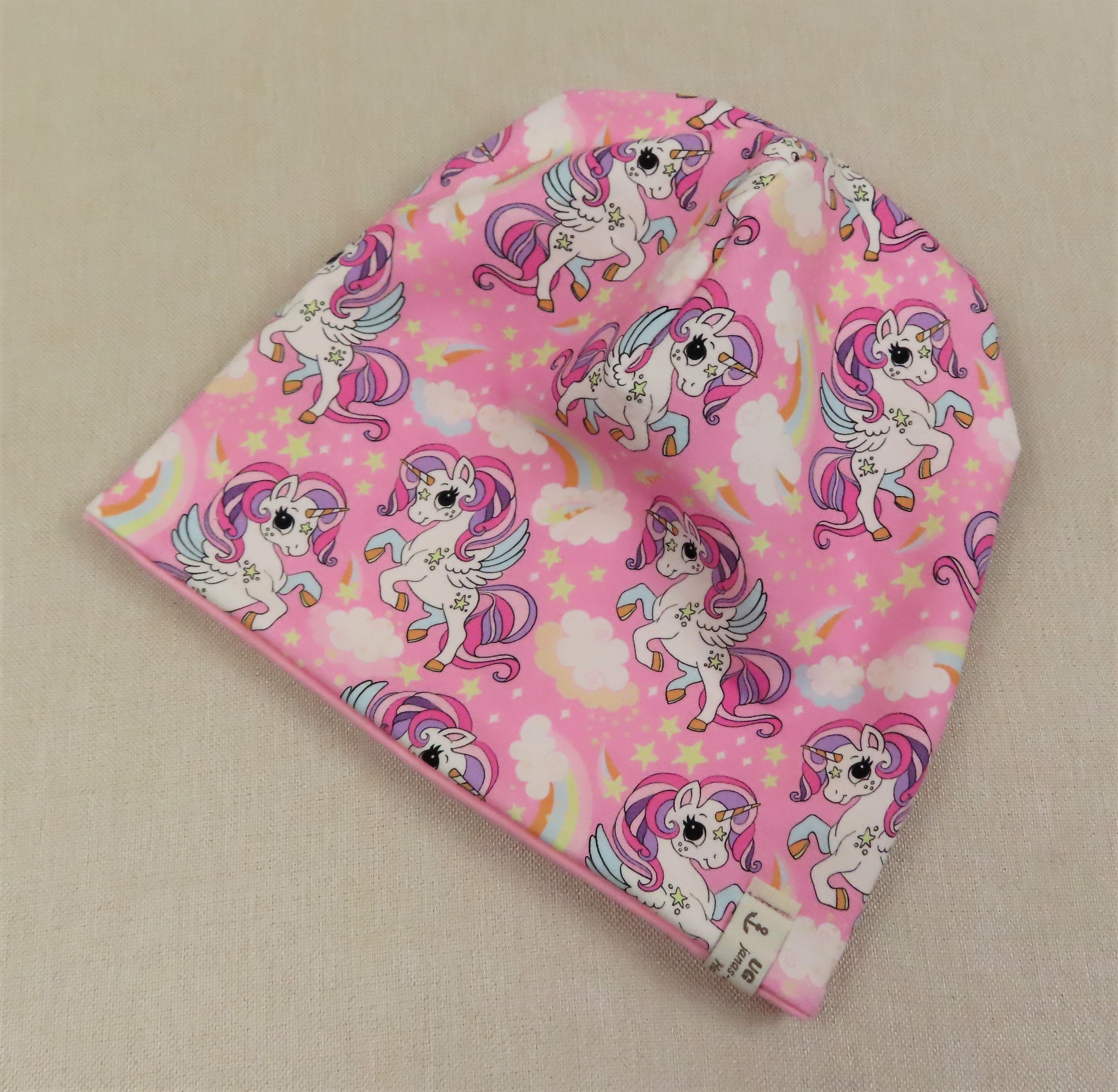 Beanie, Mütze, Einhorn rosa