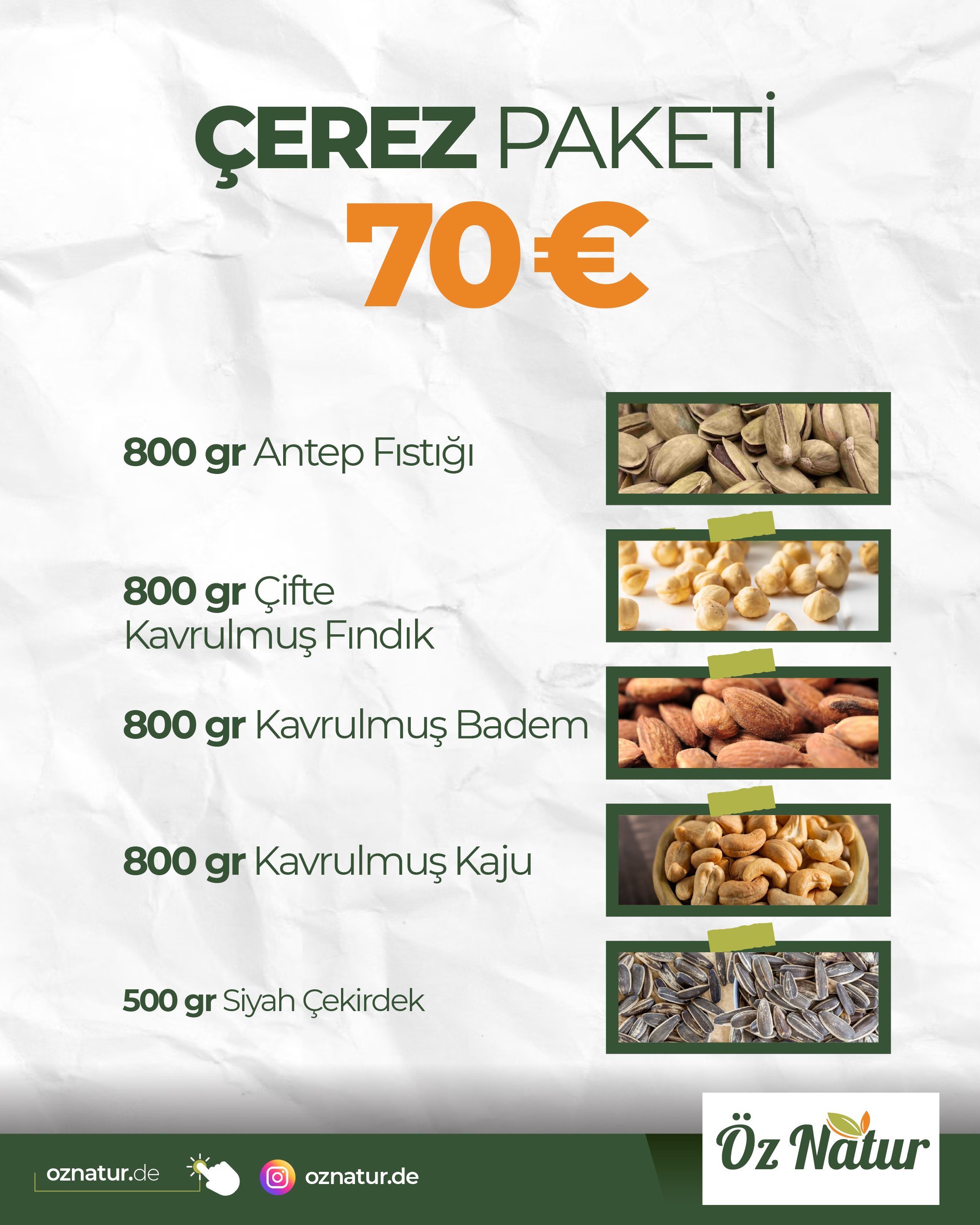 Kampanyalı Çerez Paketi 5 Ürün