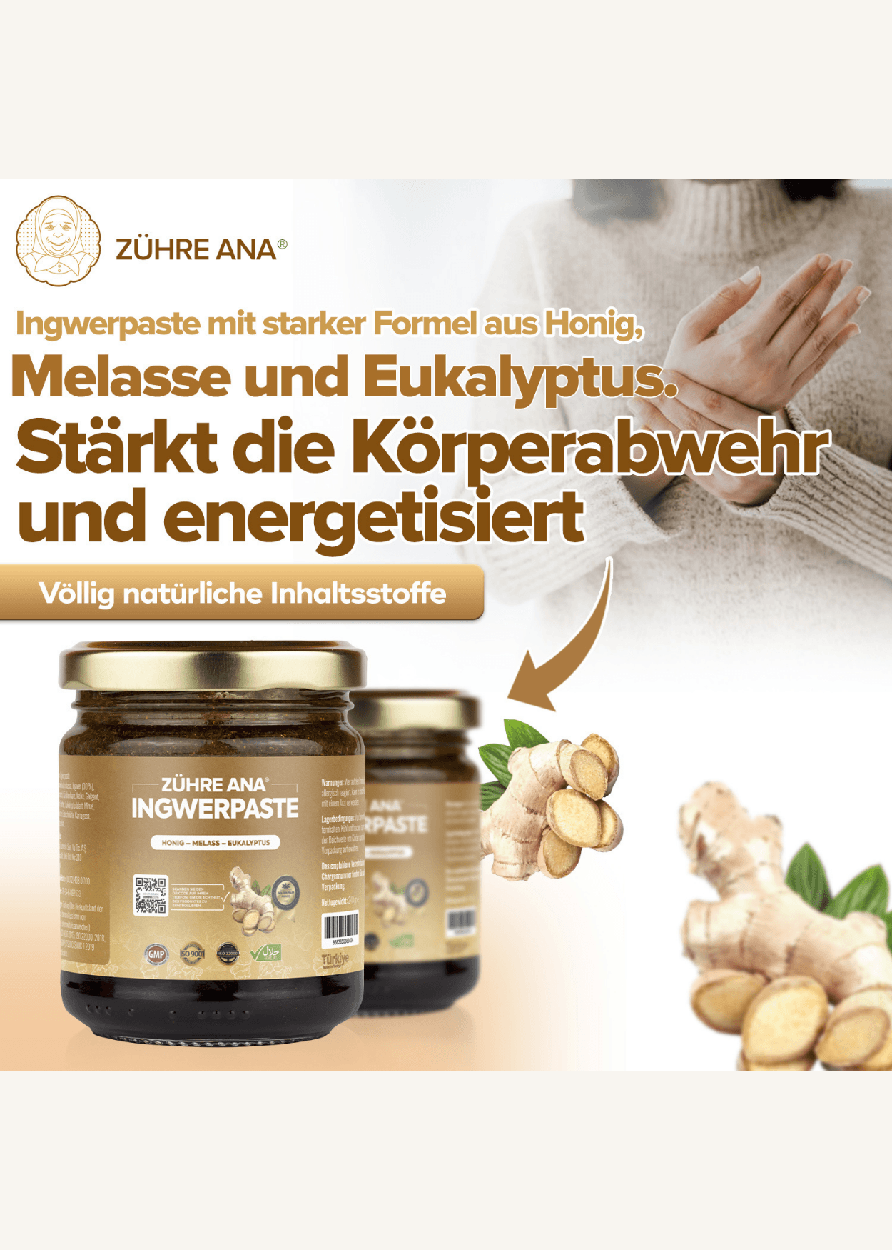 Zühre Ana Ingwerpaste – Natürlicher Immunsystem Booster (Zencefil Macunu) 240g