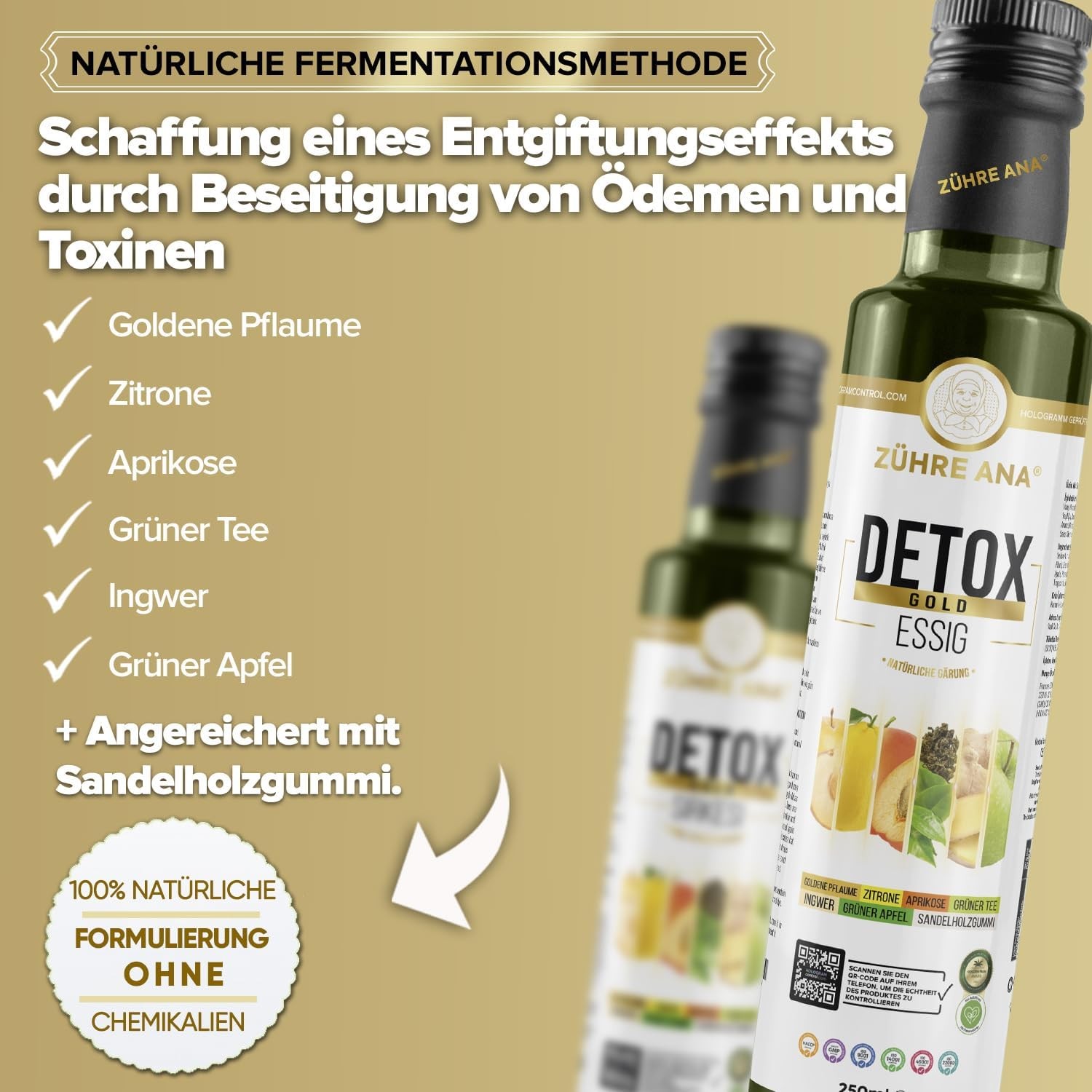 Zühre Ana Detox Gold Sirkesi 250ml