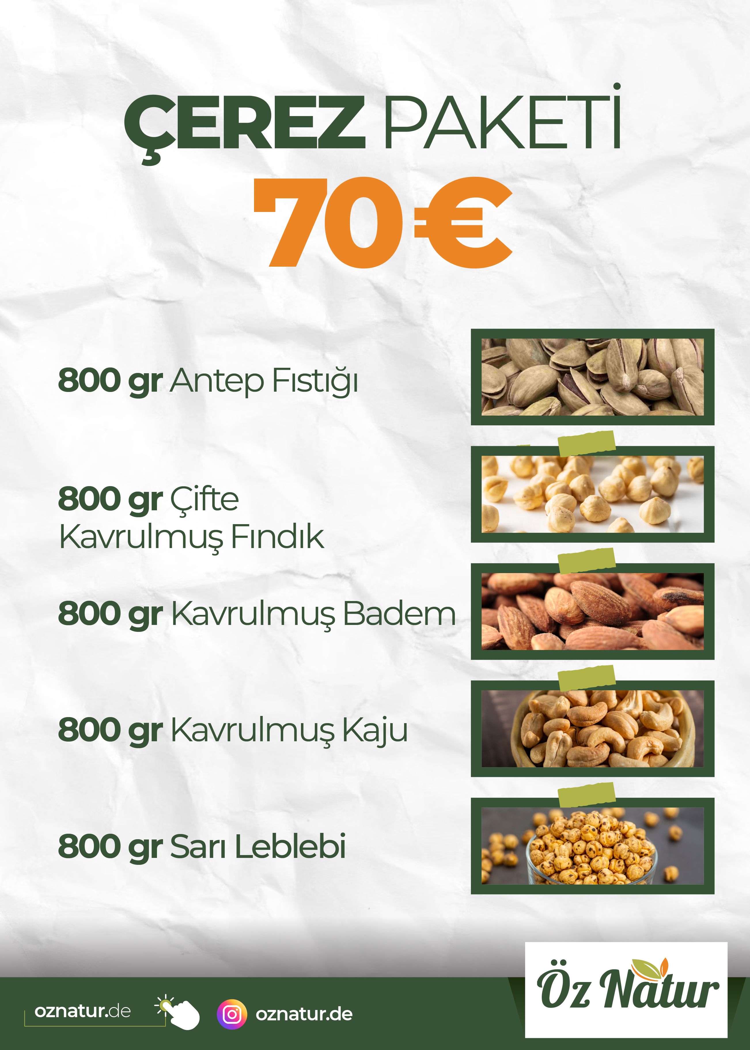 Kampanyalı Çerez Paketi 5 Ürün