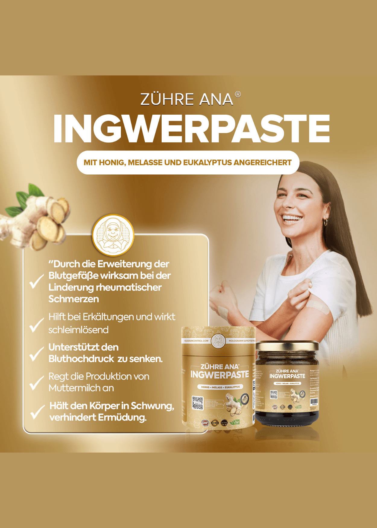 Zühre Ana Ingwerpaste – Natürlicher Immunsystem Booster (Zencefil Macunu) 240g