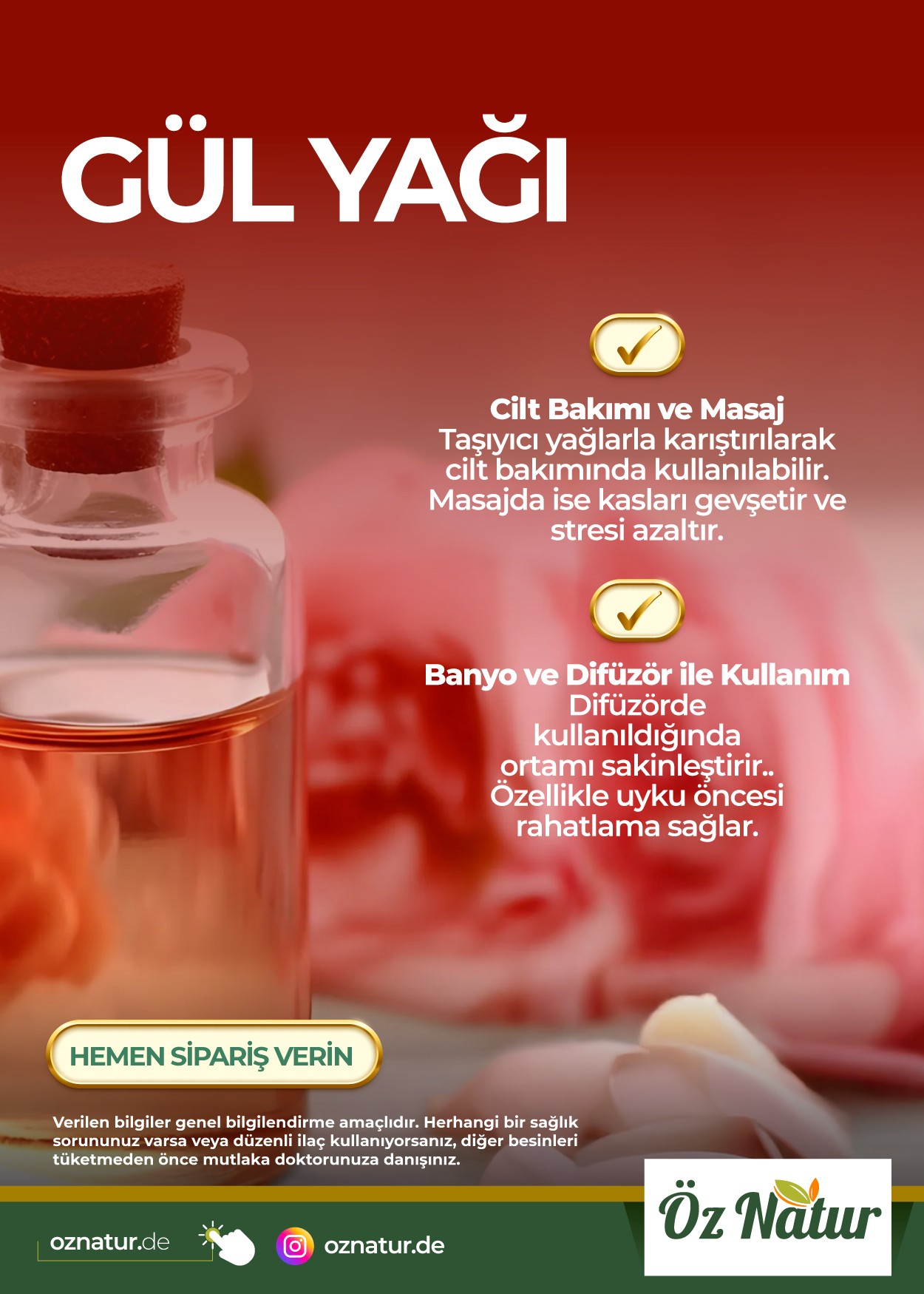 Gül Yağı 20ml