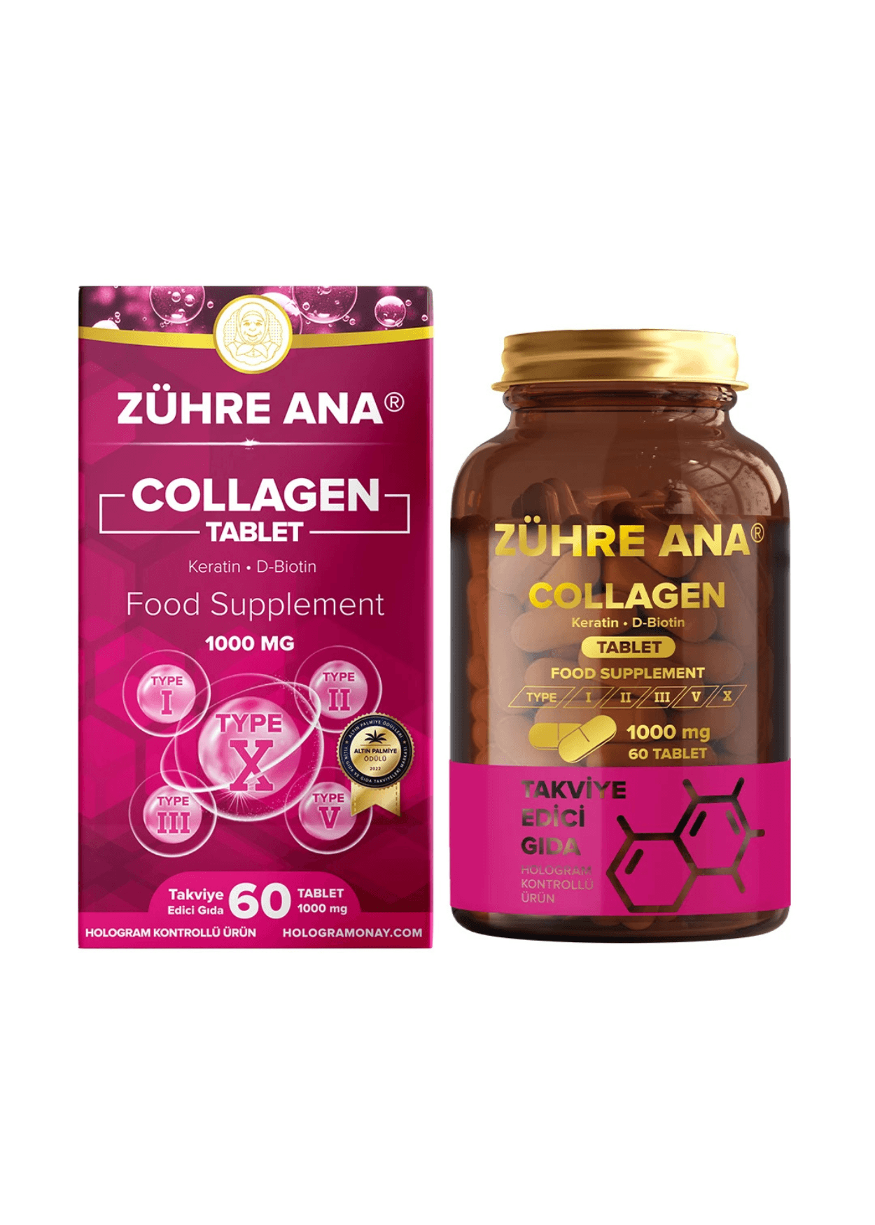 Zühre Ana Kollagen Kapseln 1000mg - 60 Kapseln