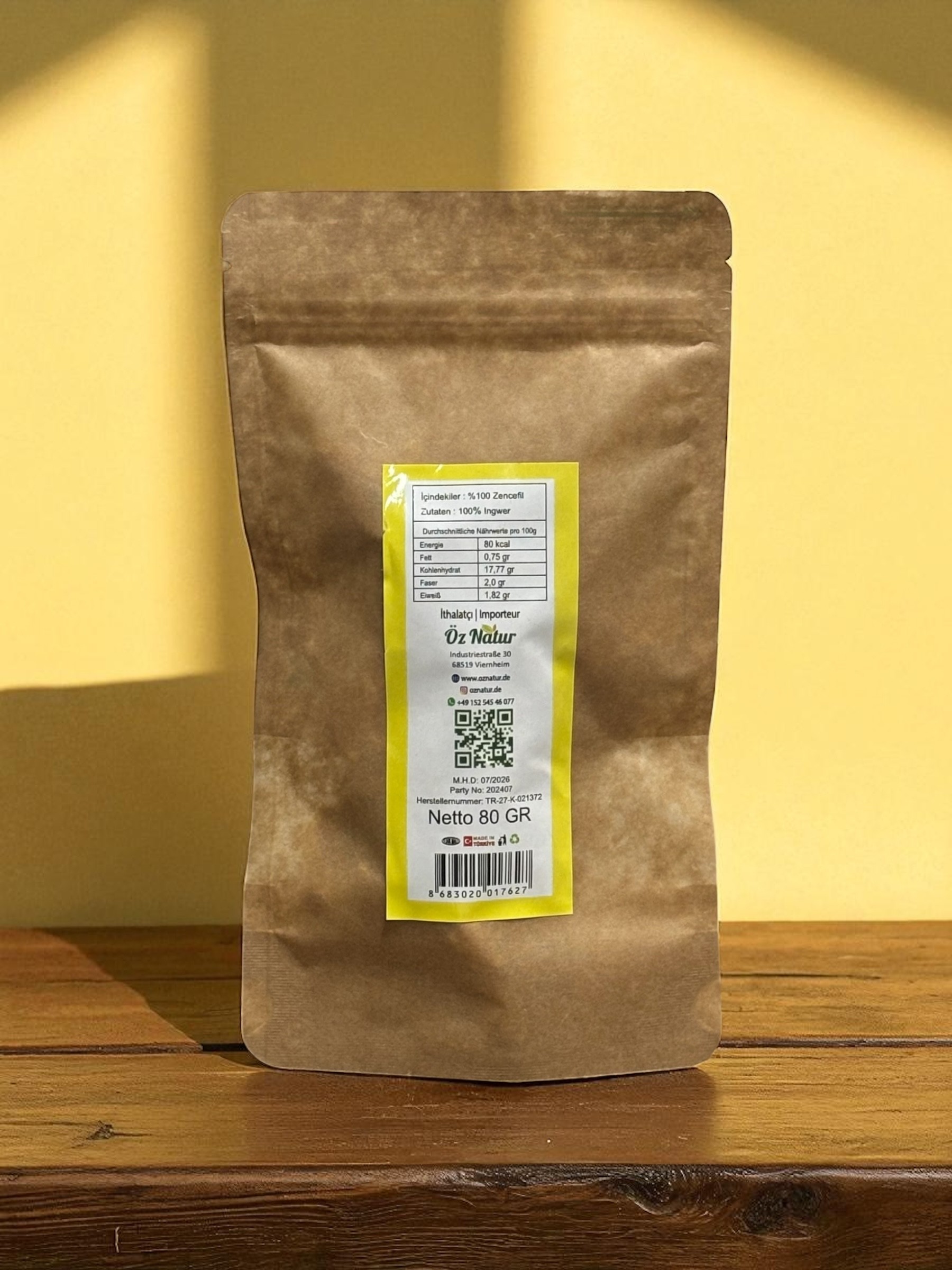 Ingwer Ganz getrocknet 80g