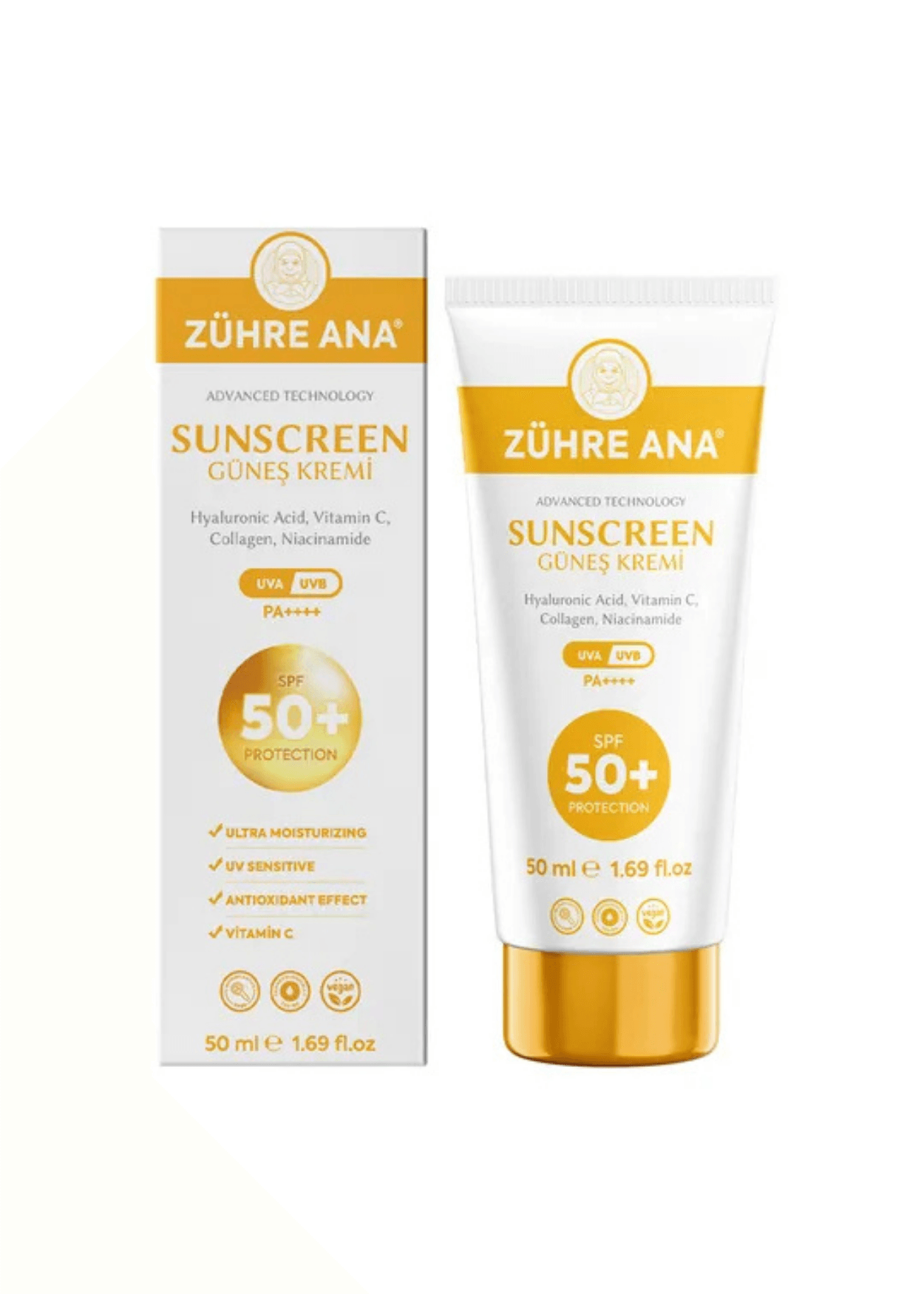 Zühre Ana Sonnenschutzmittel Spf 50+ UVA/UVB (SPF 50+ Güneş Kremi) 50ml