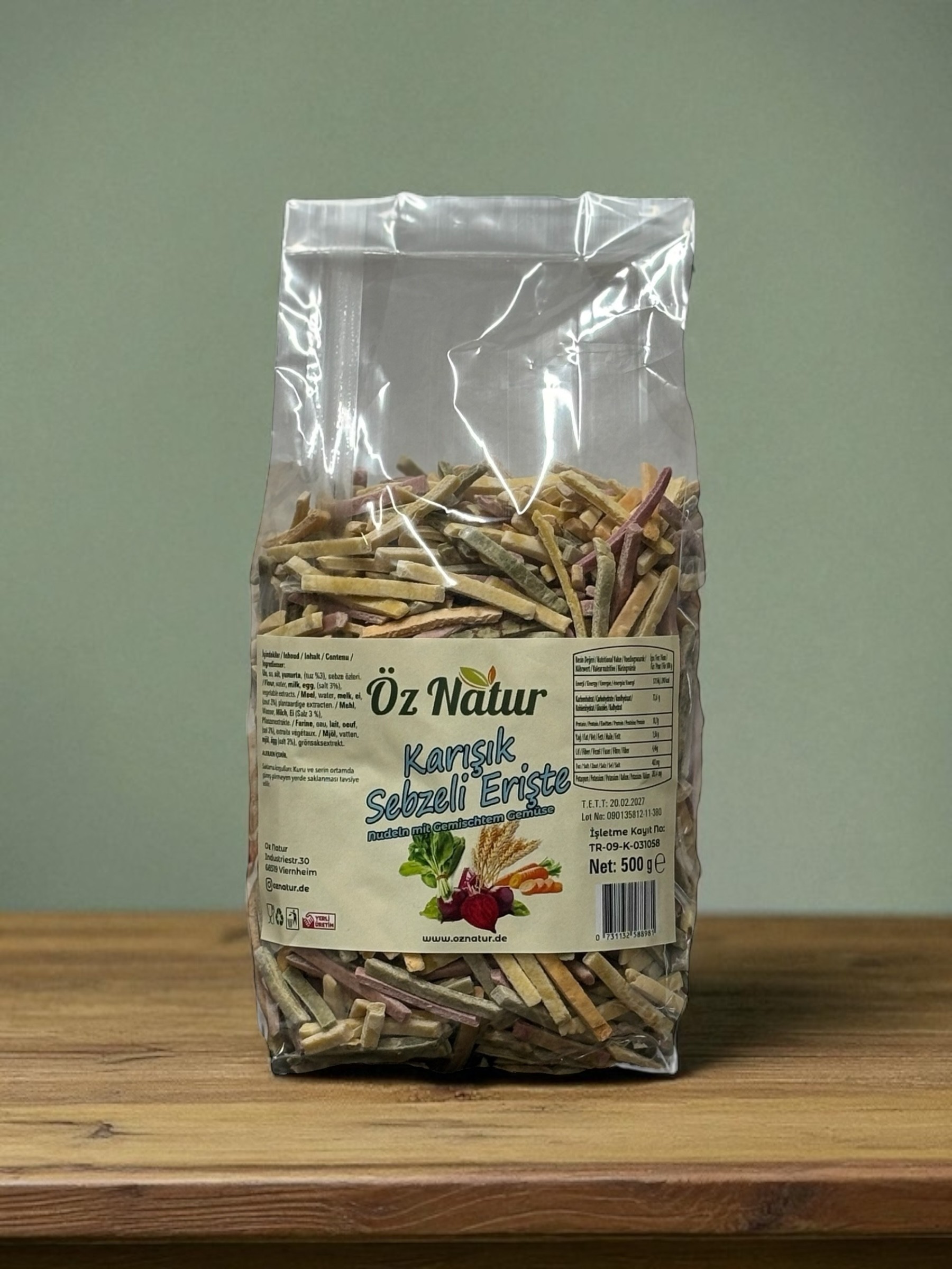 Karışık Sebzeli Köy Yumurtalı Erişte 500g