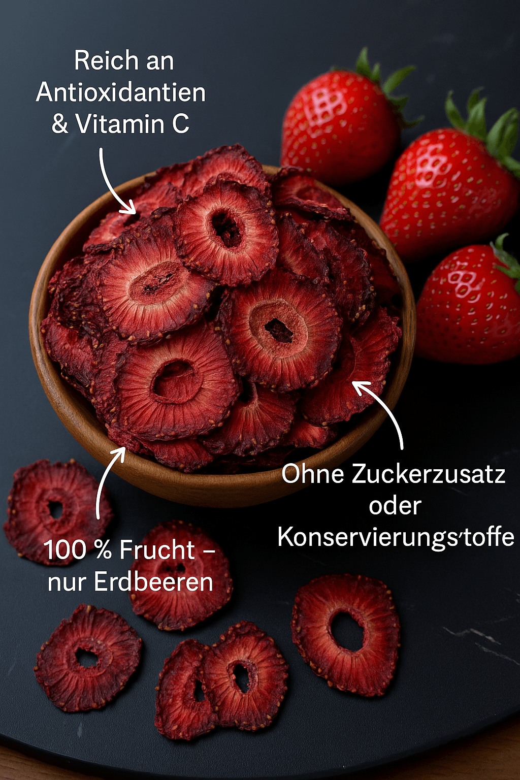 Sonnengetrocknete Erdbeeren 150g