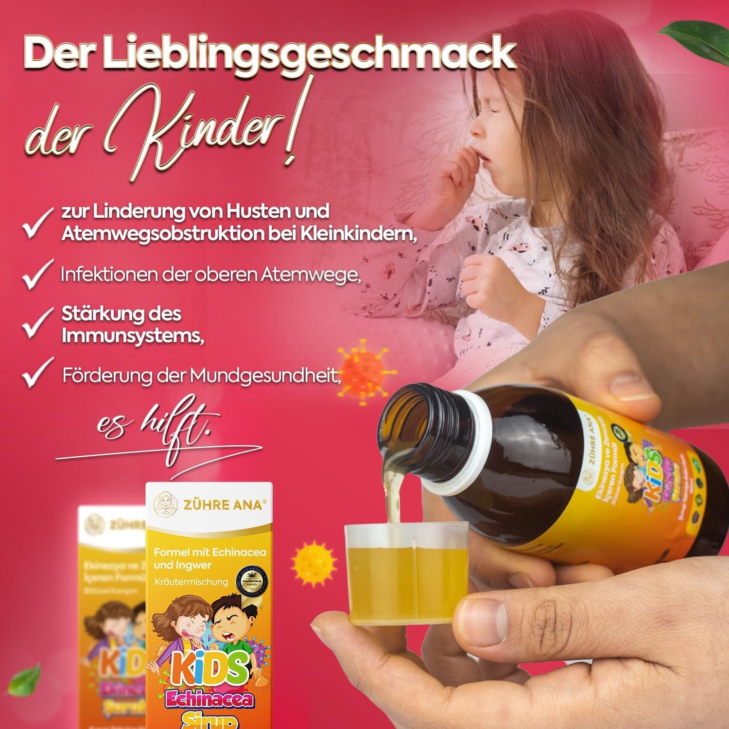 Zühre Ana Echinacea Sirup – Nahrungsergänzungsmittel auf Basis von Echinacea 150ml