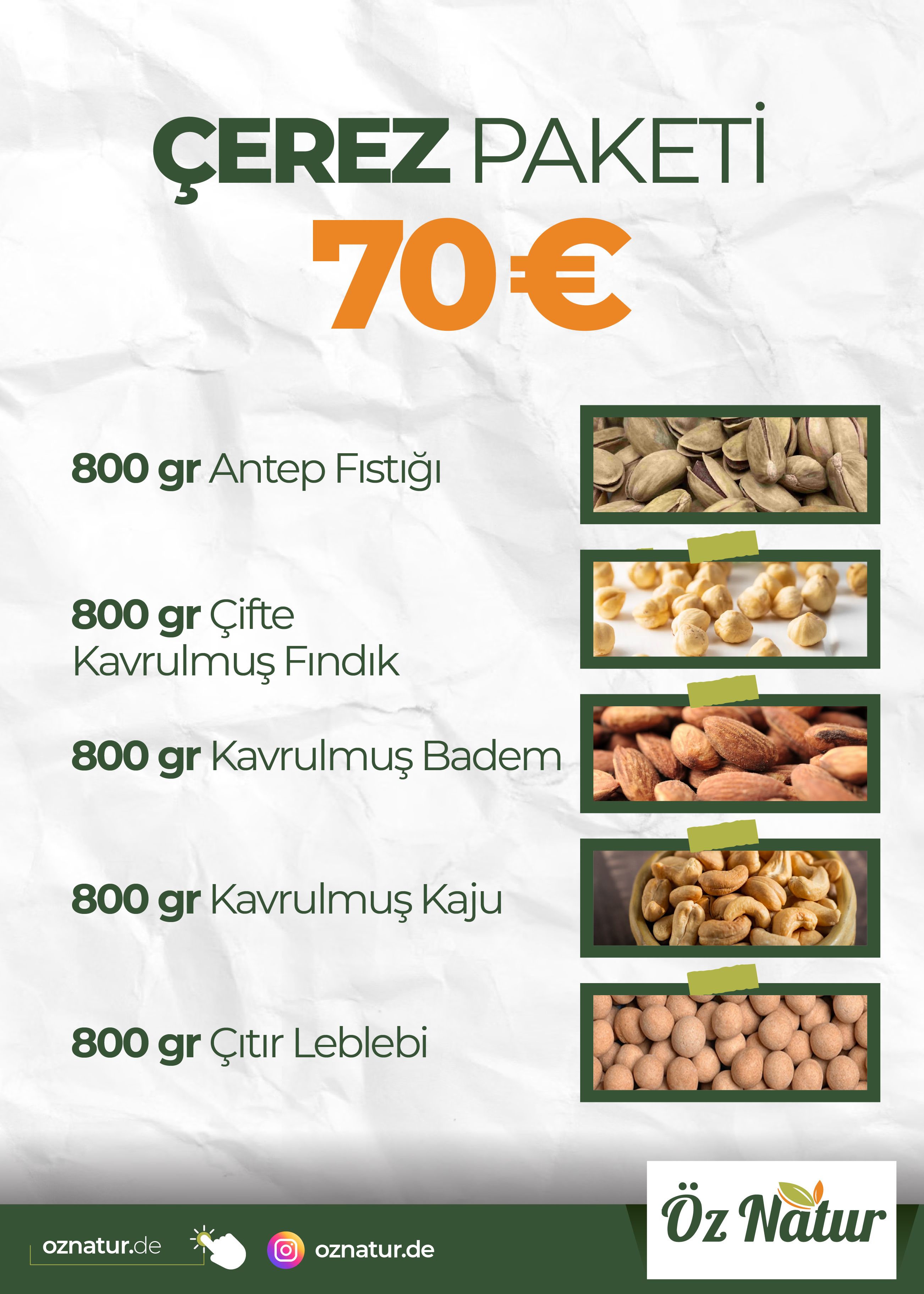 Kampanyalı Çerez Paketi 5 Ürün