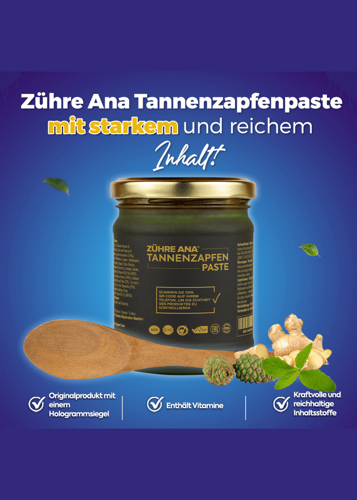 Zühre Ana Tannenzapfenpaste 240g – Natürliche Atemunterstützung mit Vitaminen