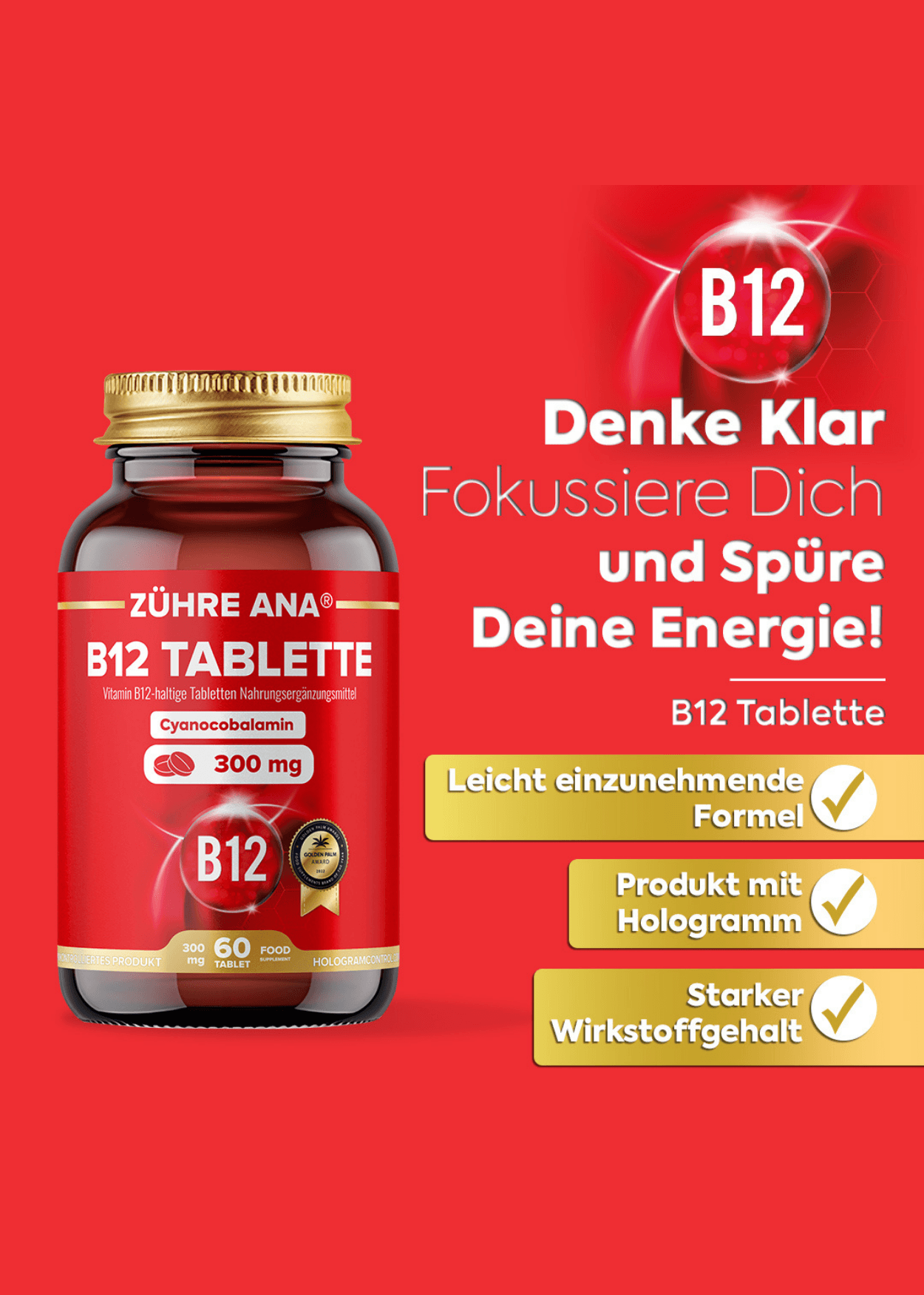 Zühre Ana Vitamin B12 60 Tabletten