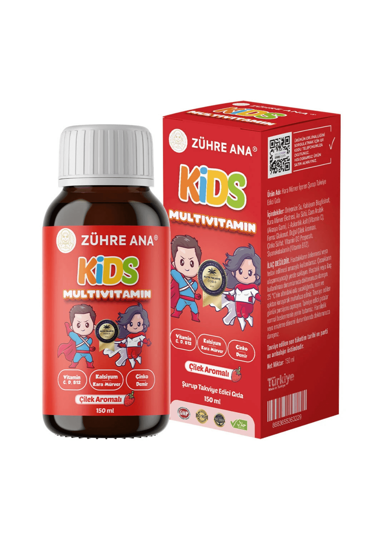 Zühre Ana Kids Erdbeer-Multivitamin-Sirup 150ml