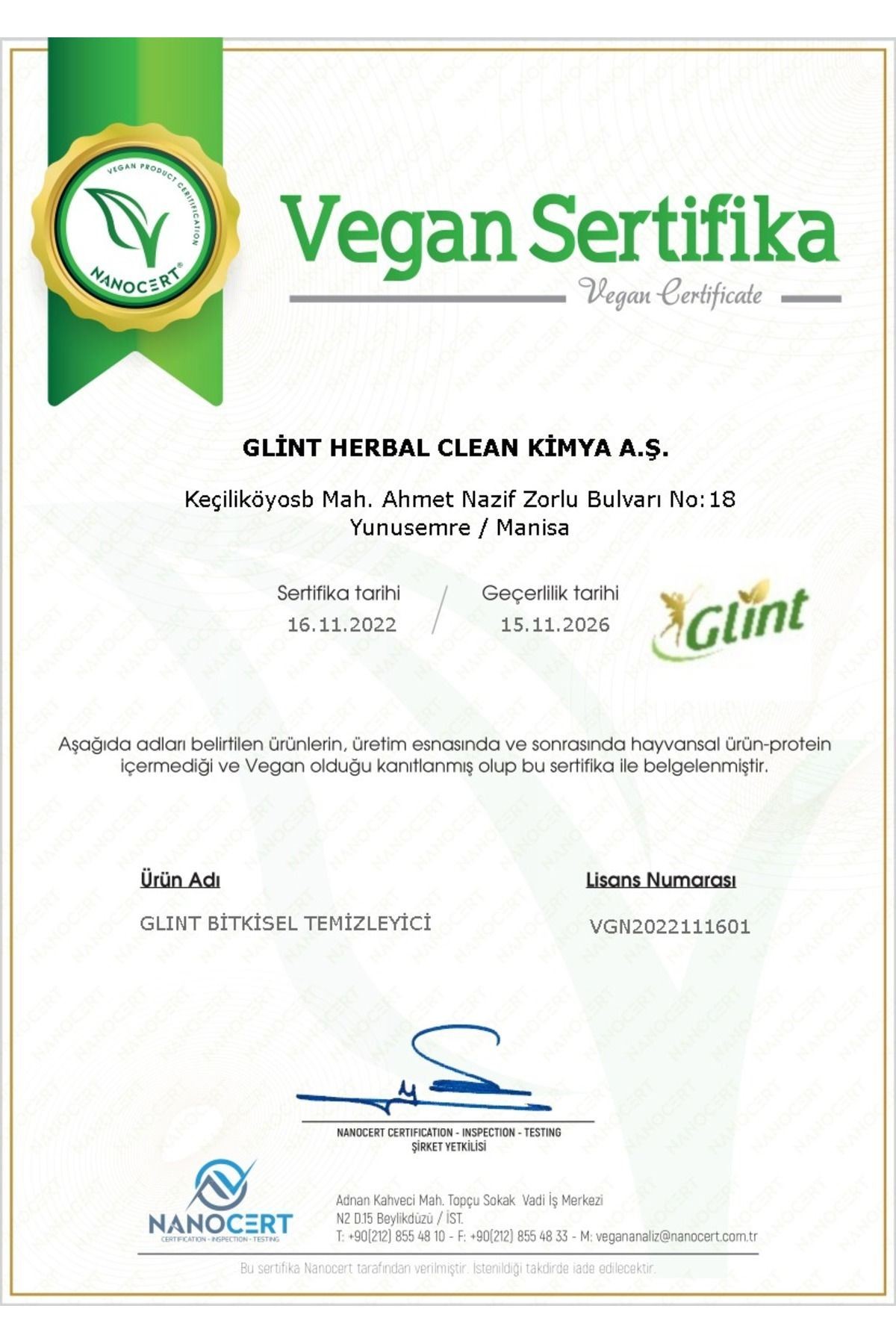 Glint %100 Bitkisel Çok Amaçlı Temizleyici Vegan Leke Çıkarıcı - Yağ Çözücü - 1L